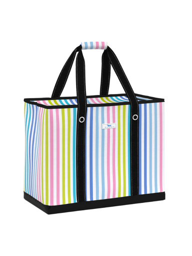 bright strips XL tote bag
