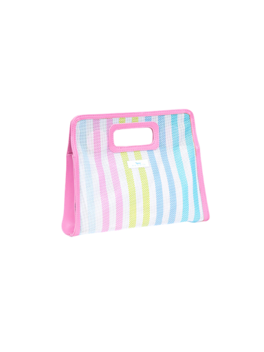 woven striped clutch purse