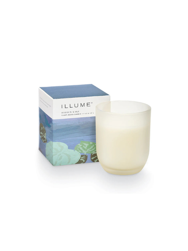 Hidden Lake Baby Boxed Glass Candle blue