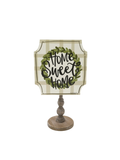 Home Sweet Home Boxwood Wreath Topper plaid