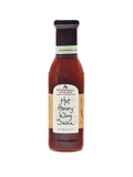 A bottle of Hot Honey Wing Sauce by Stonewall Kitchen with a label showing the product name and the phrase 'The South's Best Hot Sauce'.