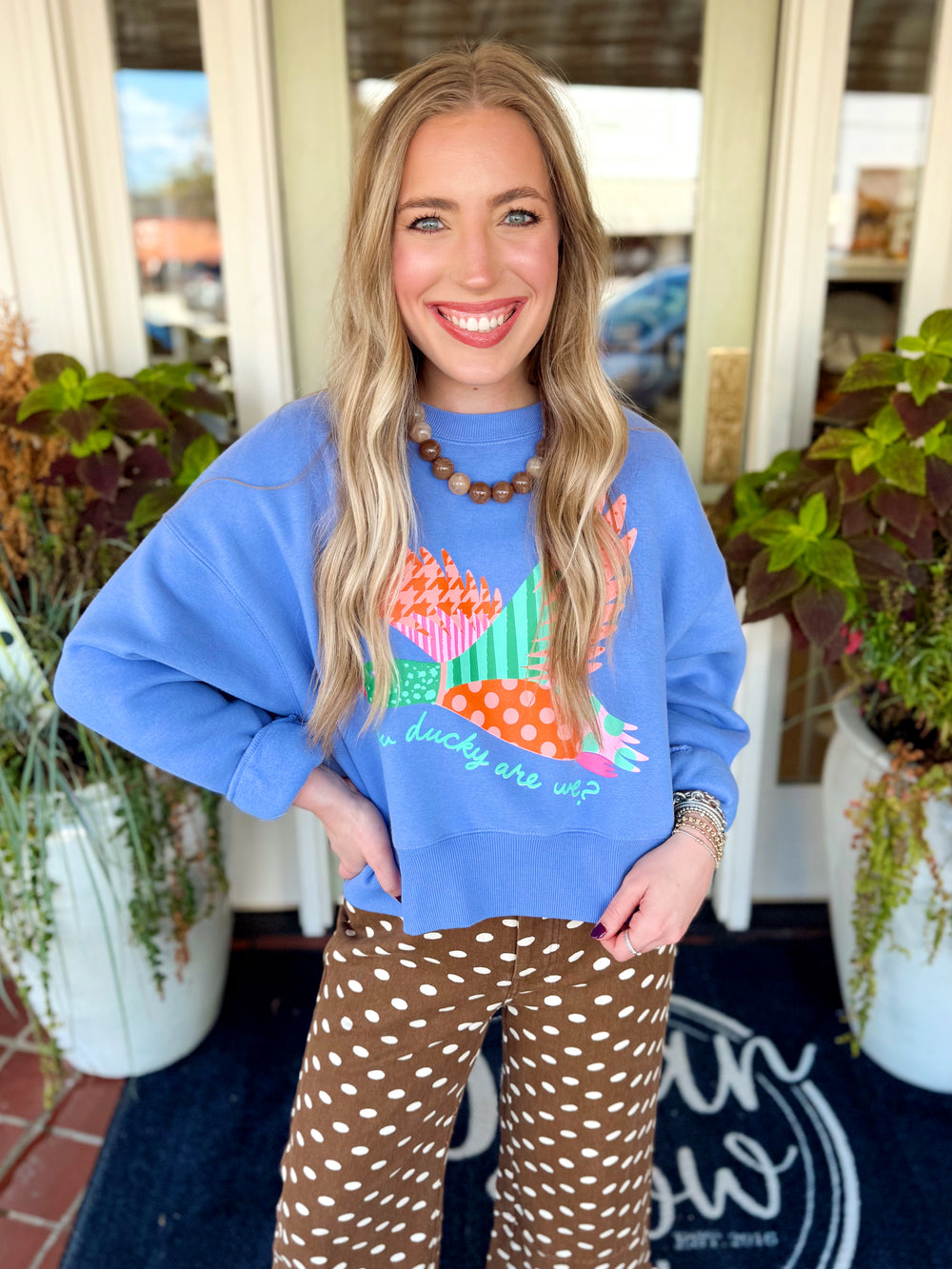 How Ducky Are We Cropped Sweatshirt by Poppy & Pine