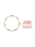 gold and silver beaded bracelet 