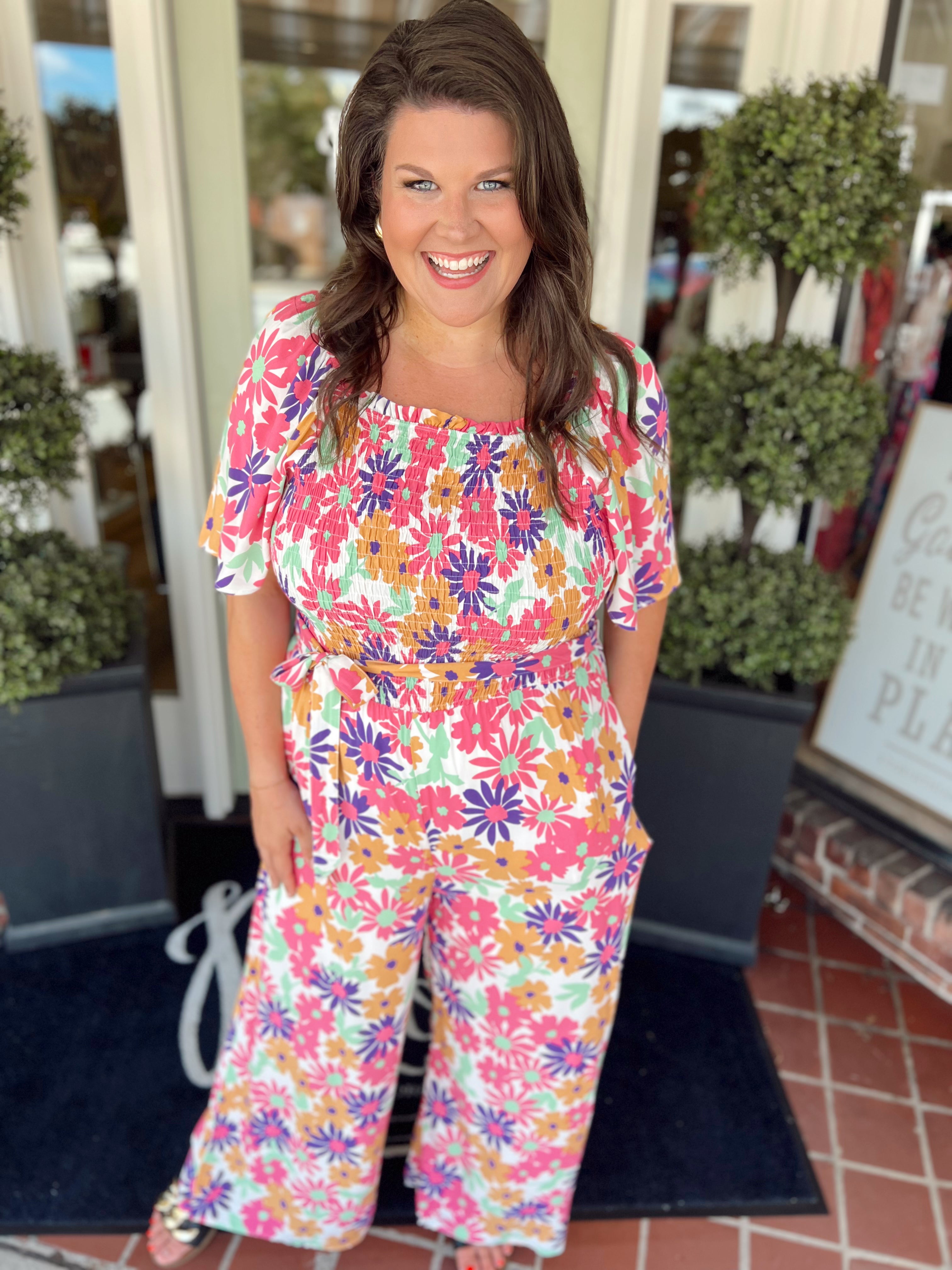 Steady Heart Floral Jumpsuit