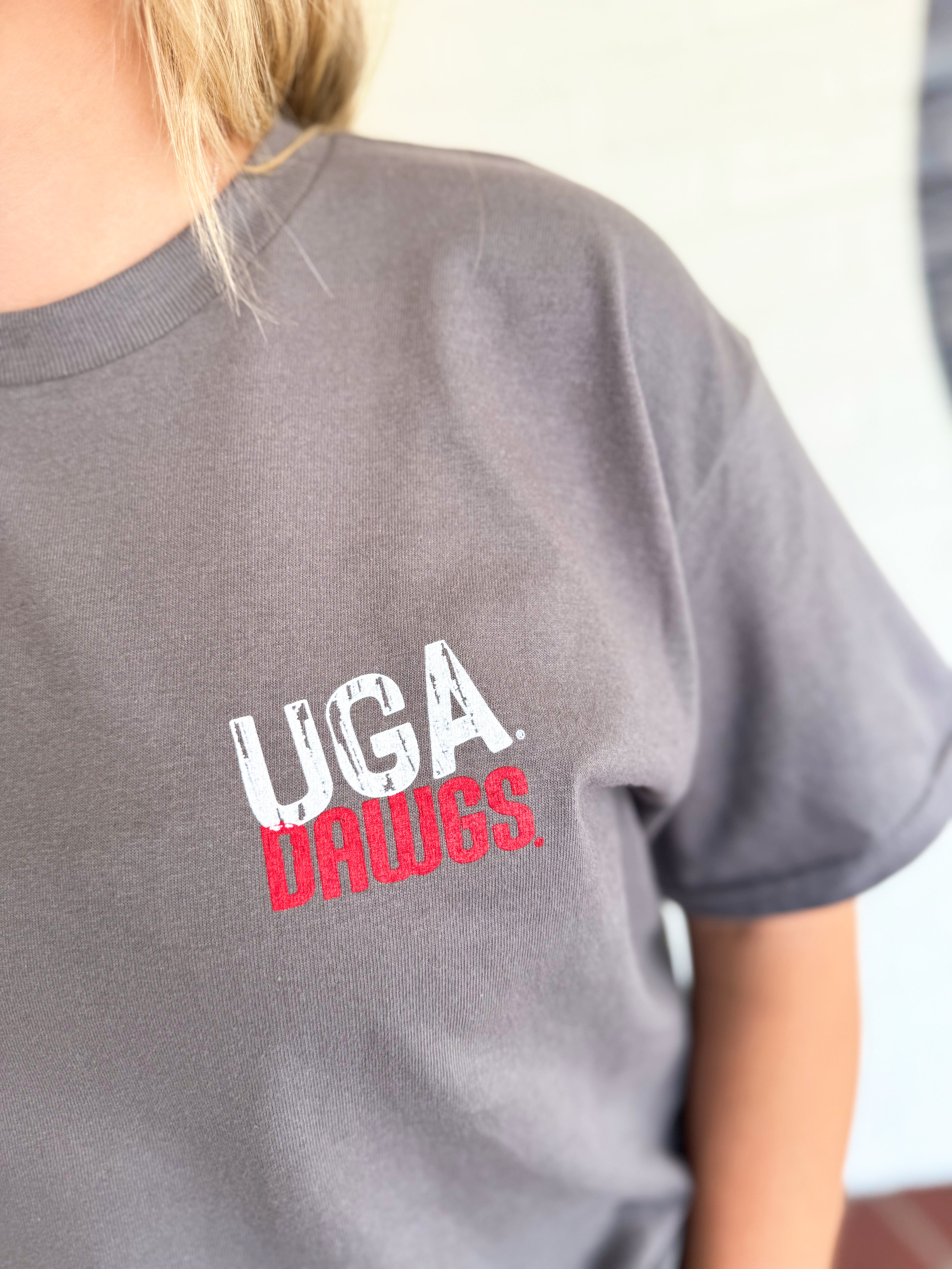 Sic' Em, GO DAWGS! Tee in Charcoal