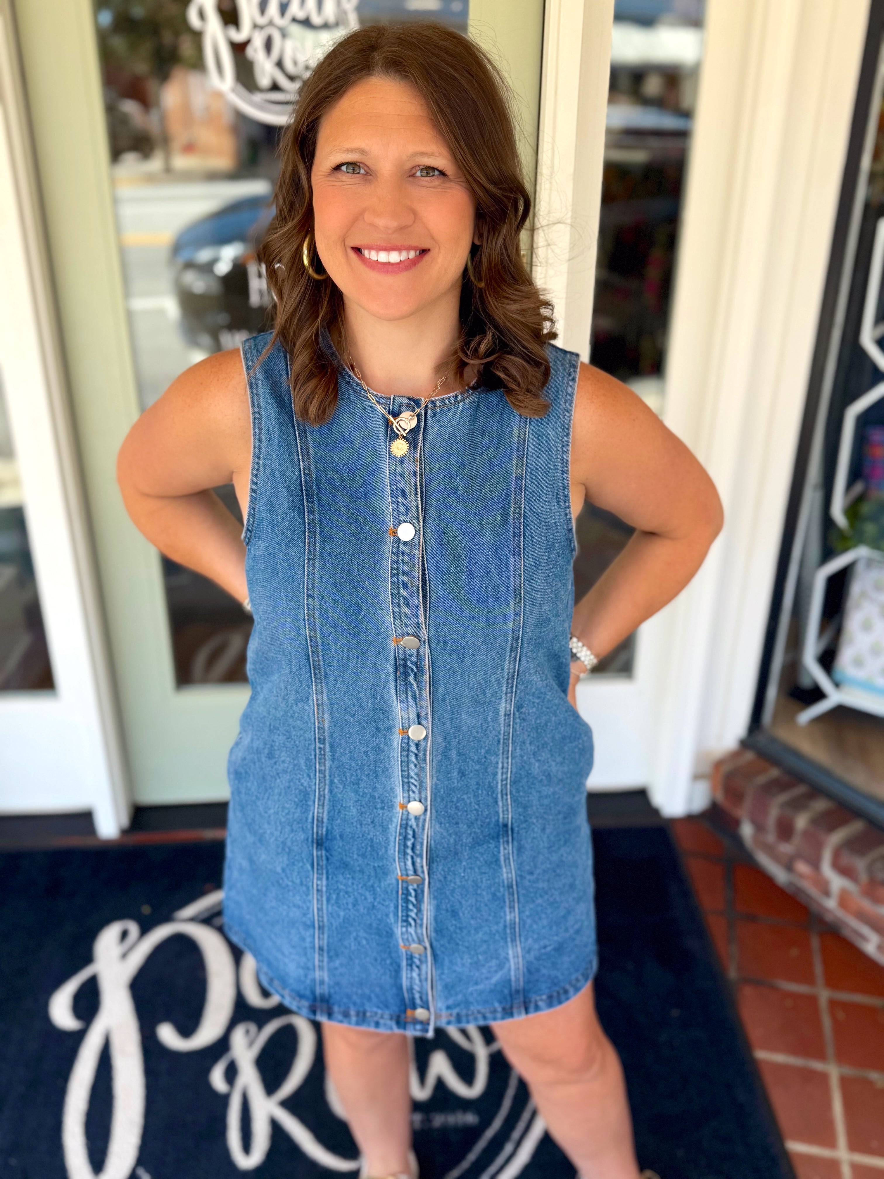 The Lola Denim Mini Dress