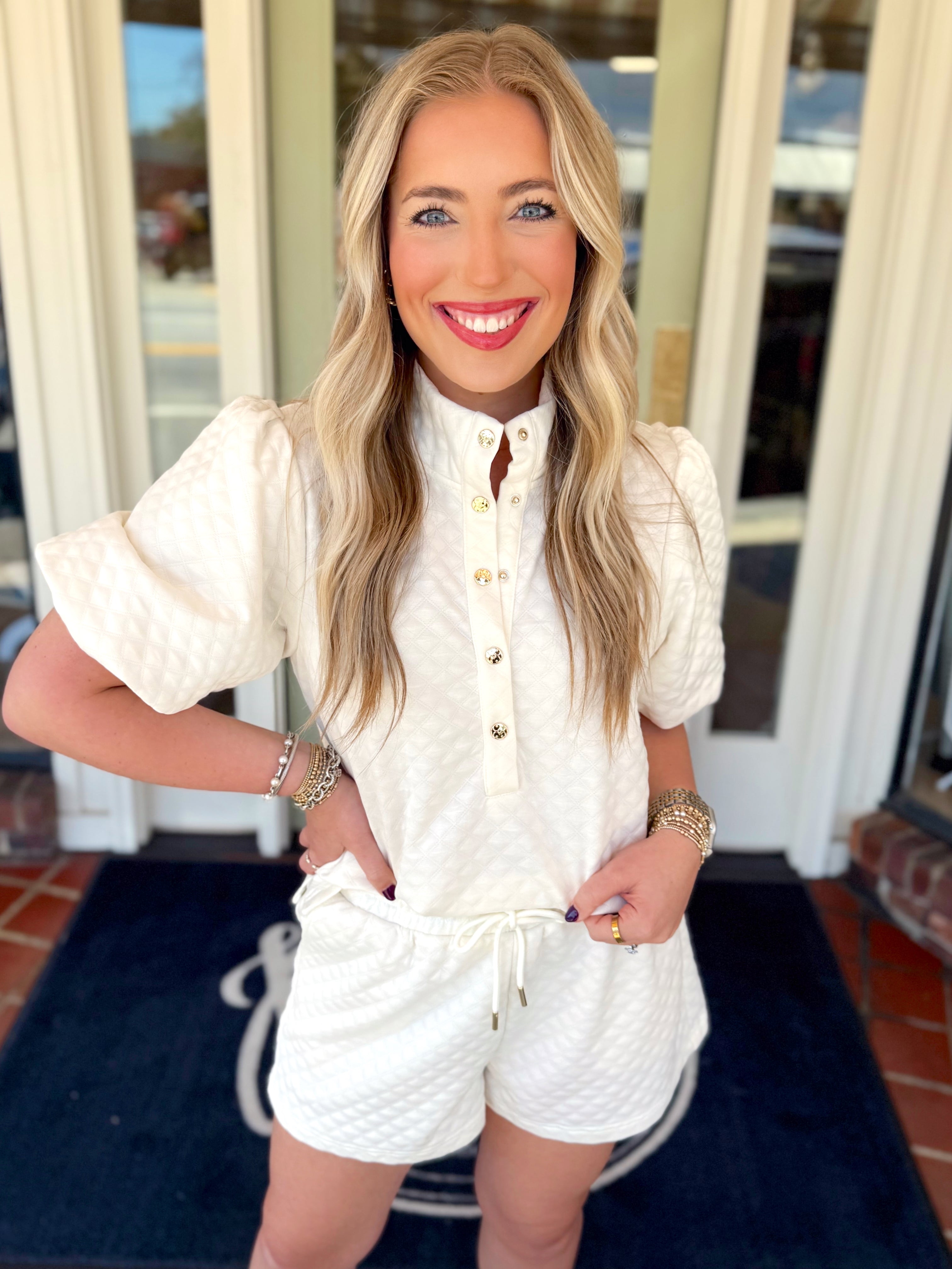 The Madelyn Top in Ivory