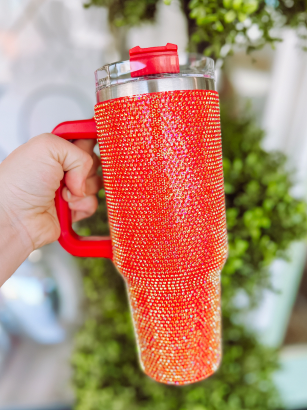Red Bedazzled 40oz Tumbler