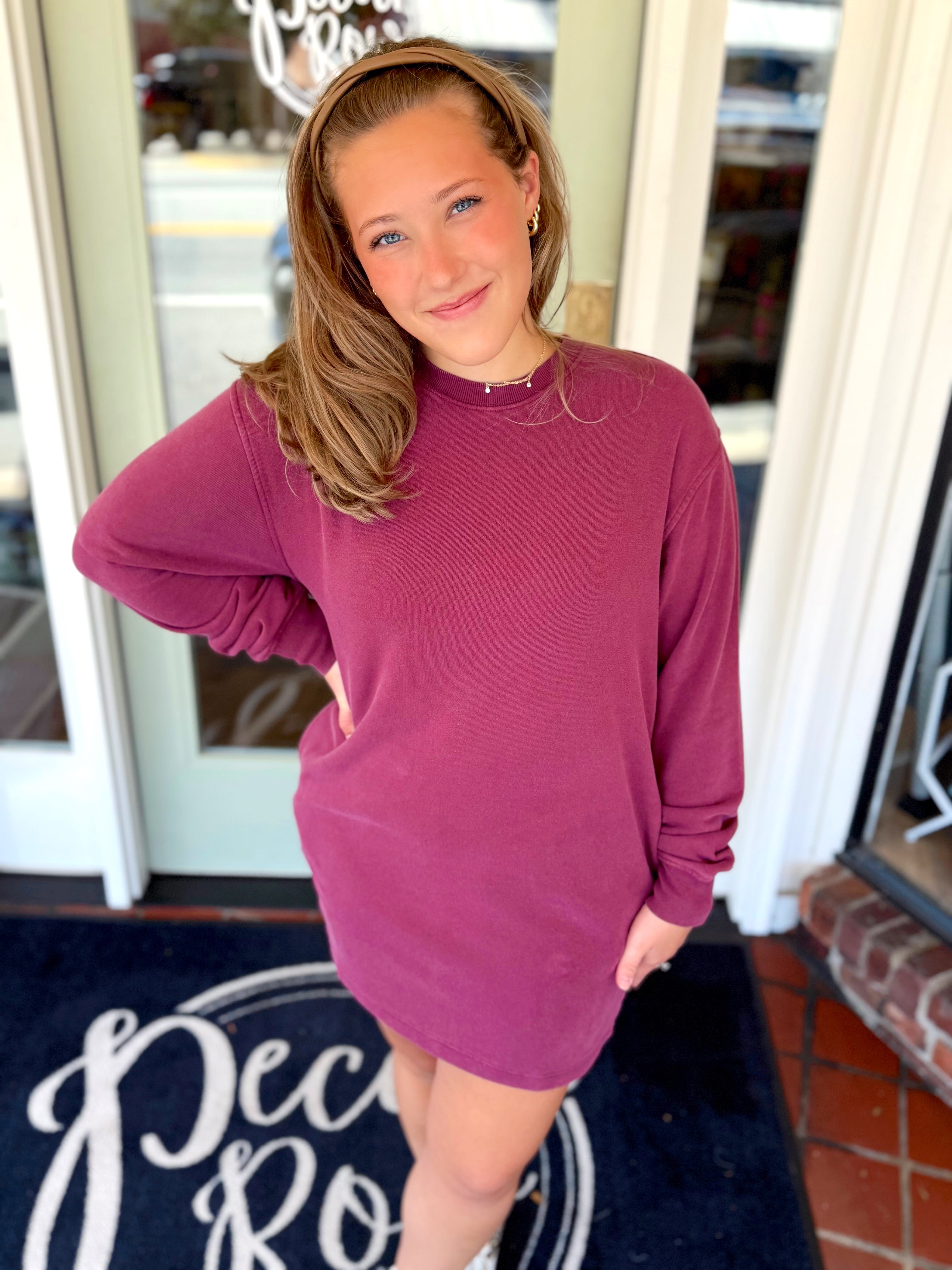 The Brooklynn Dress in Dark Cherry