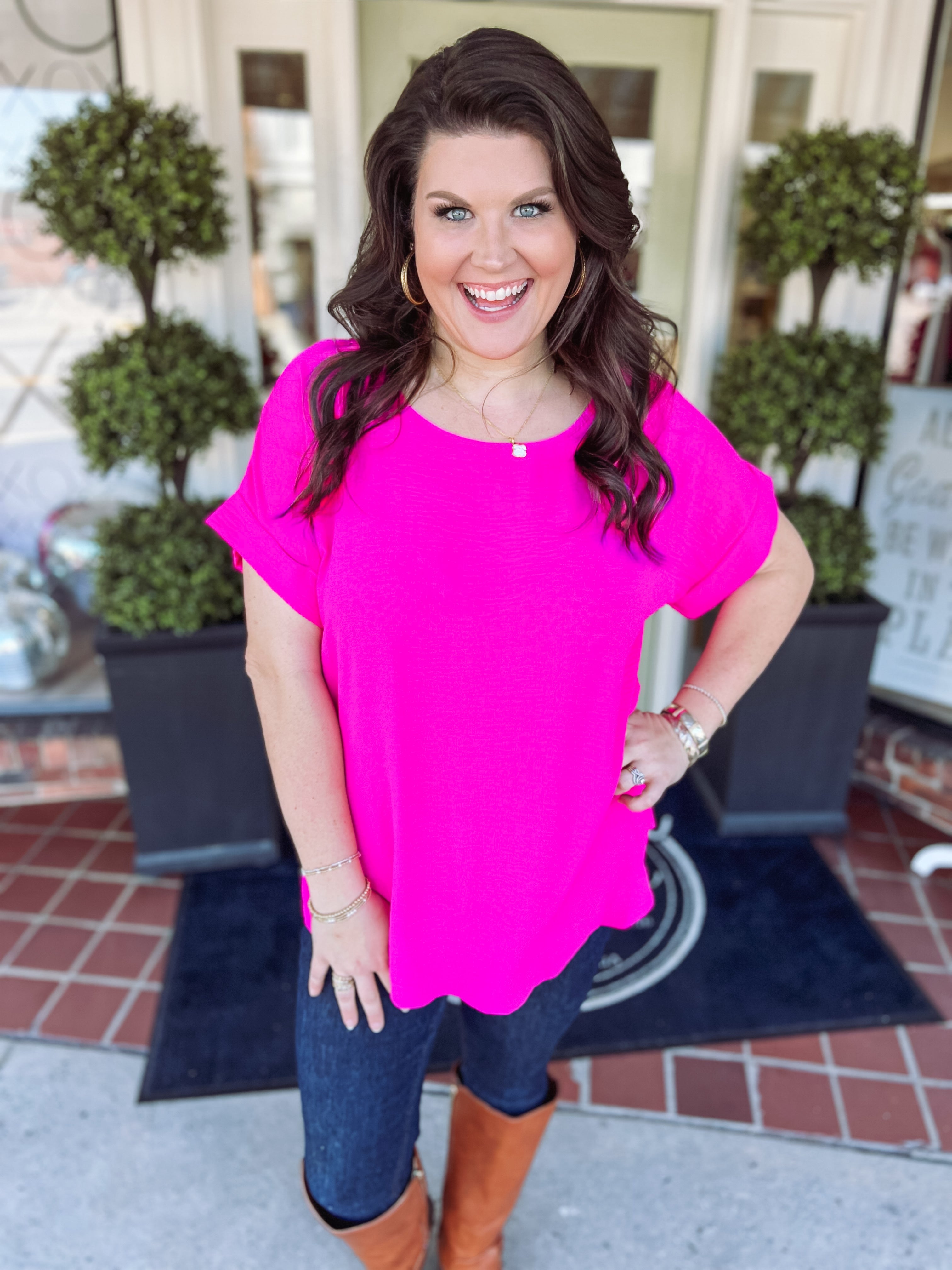 Jenna’s Favorite Top in Hot Pink