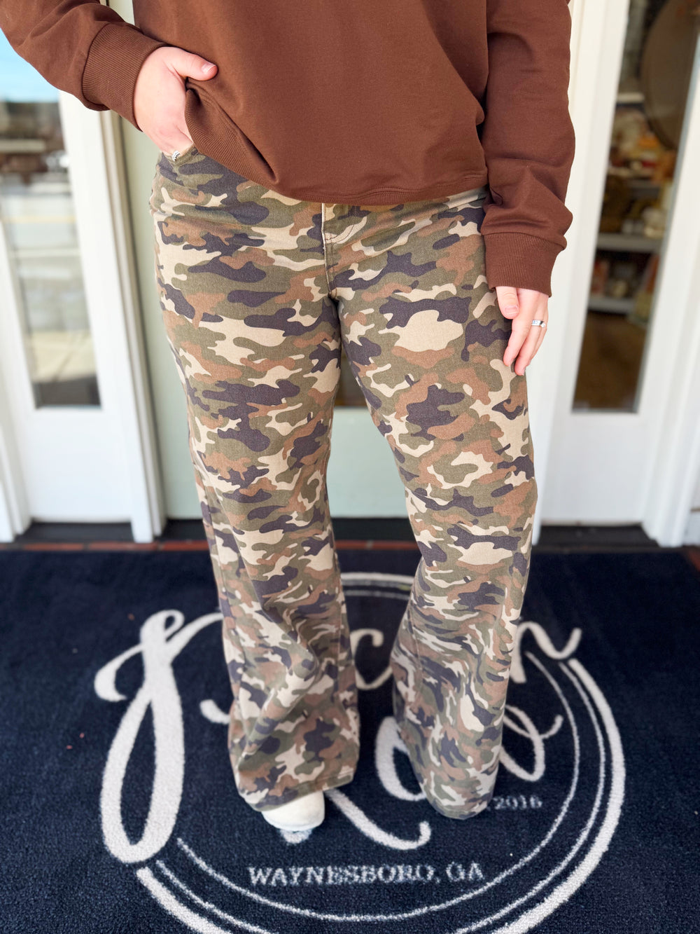 The Camo Wide Leg Jeans
