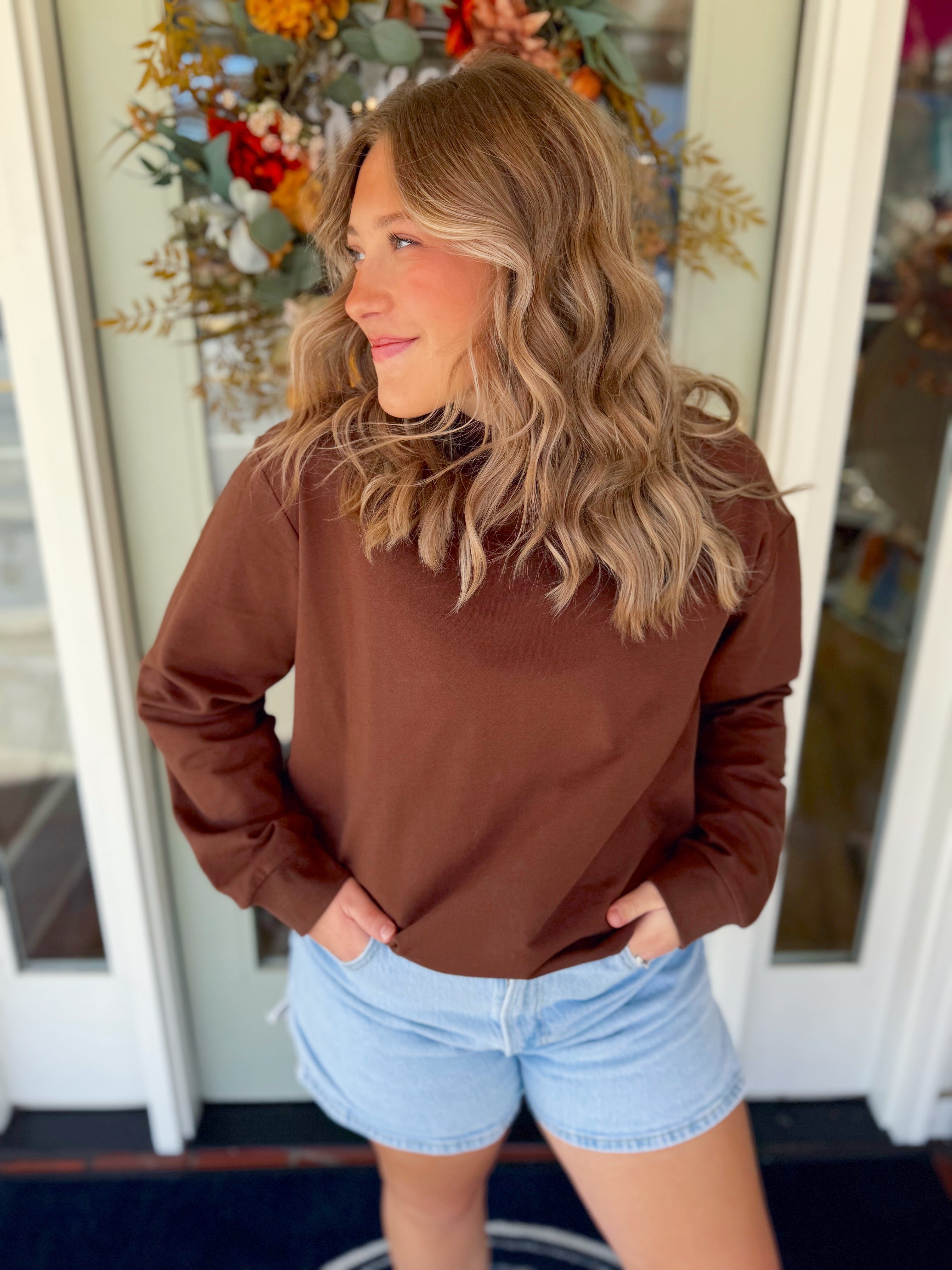 The Liliana Mock Neck Sweatshirt