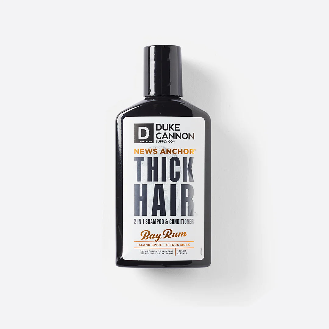Bay Rum News Anchor Thick Hair Shampoo by Duke Cannon