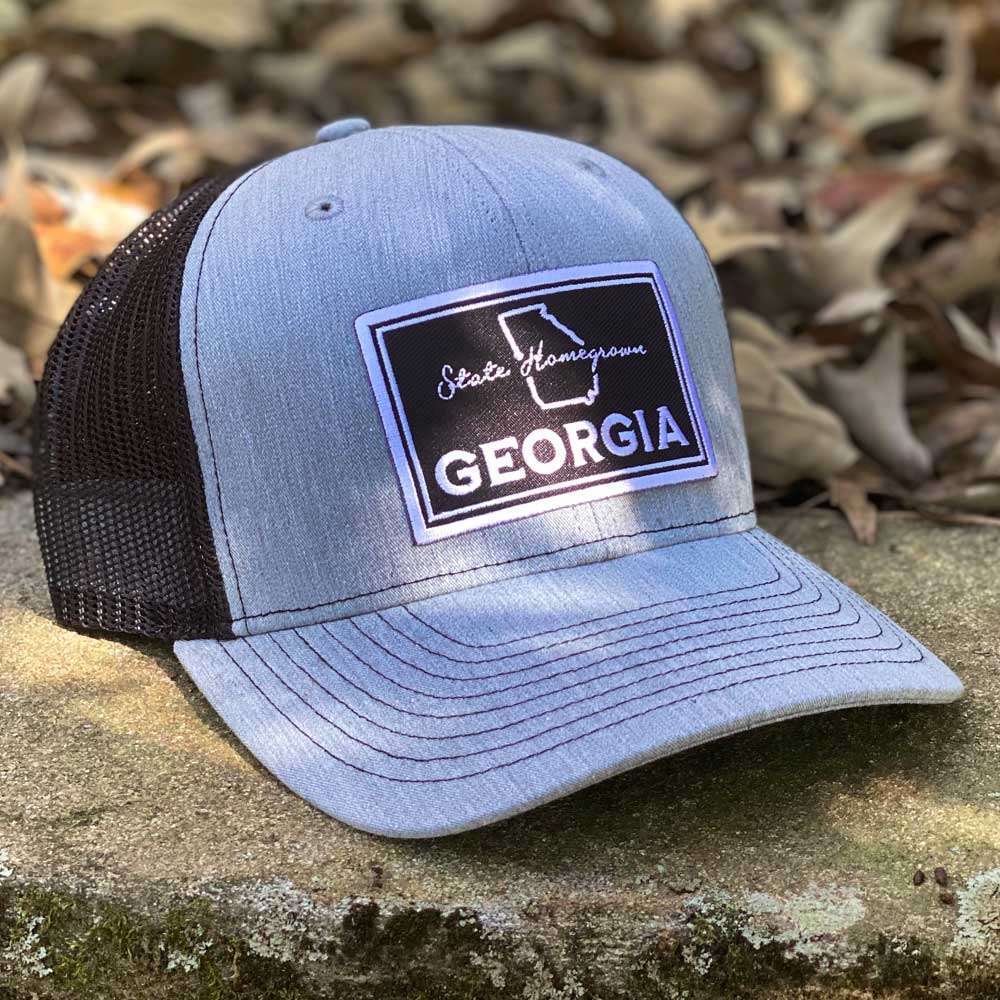 Georgia Roots Trucker Hat in Heather Gray by State Homegrown