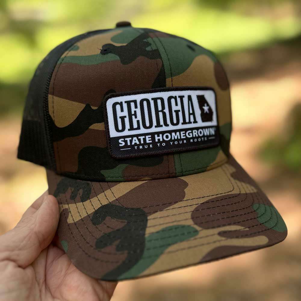 Salute To Georgia Hat in Army Camo/Black by State Homegrown