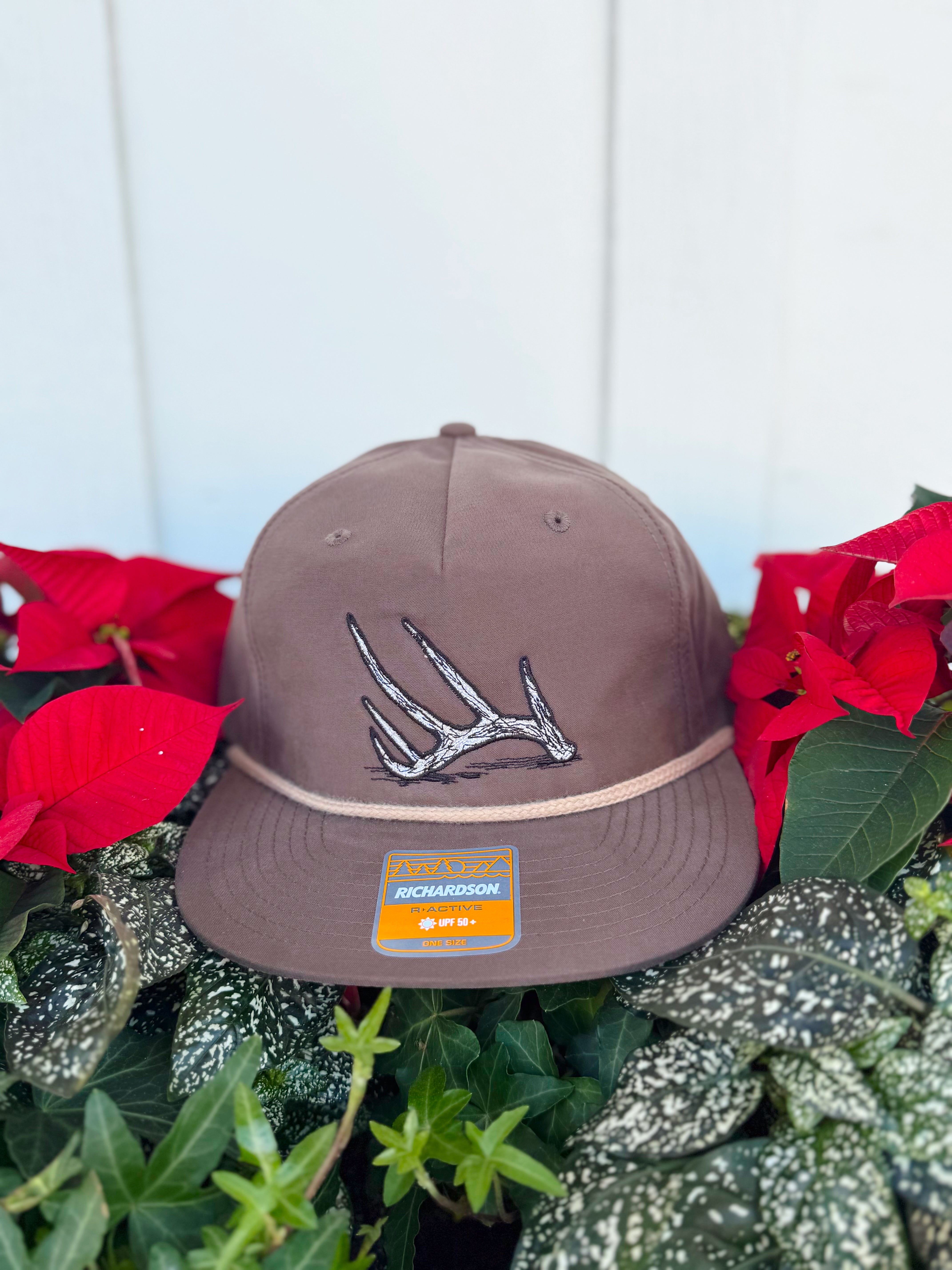 Hunt to Harvest Signature Antler Hat - Dark Mocha & Khaki Rope Hat