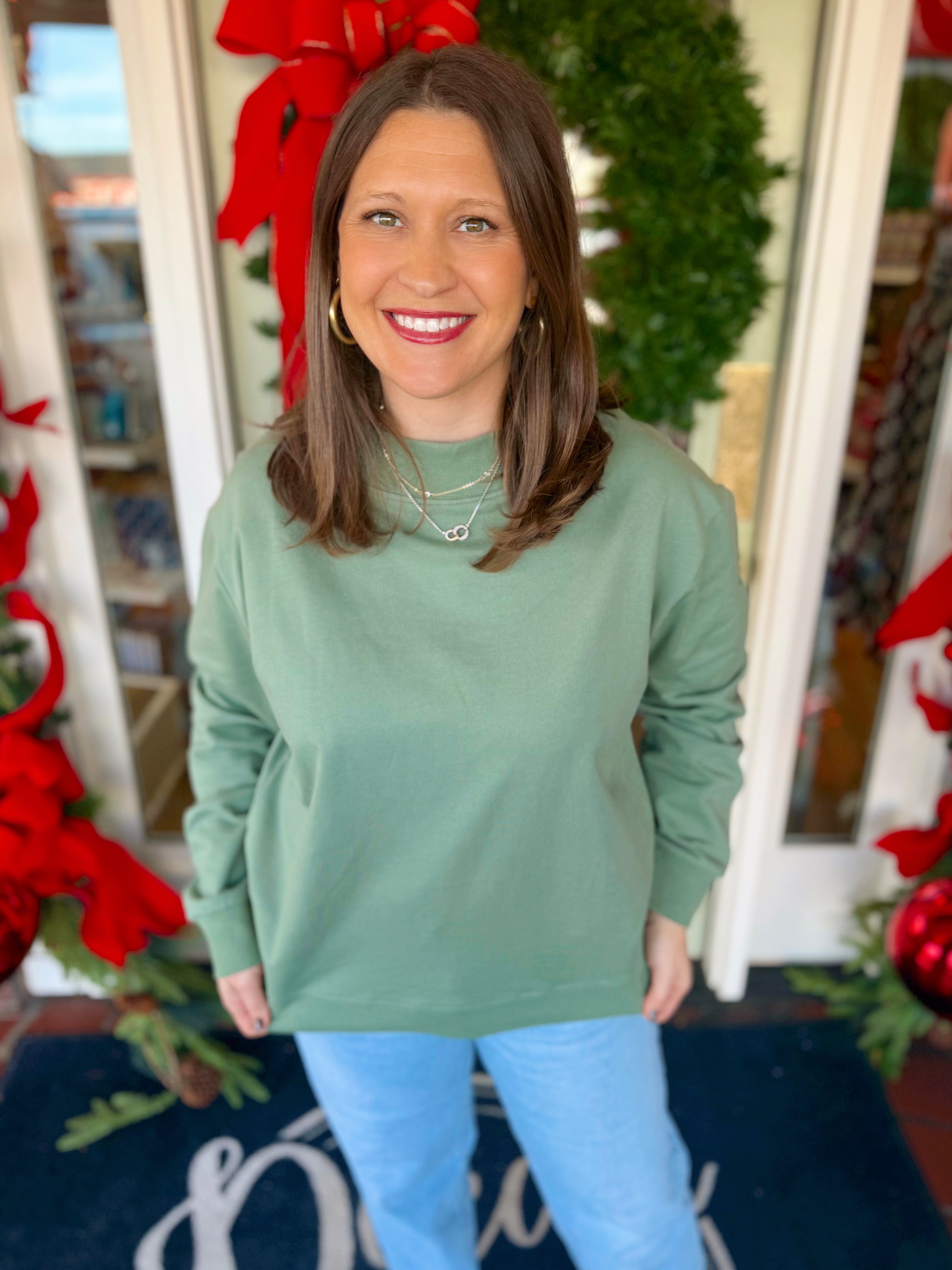 The Hollie Mock Neck Sweatshirt