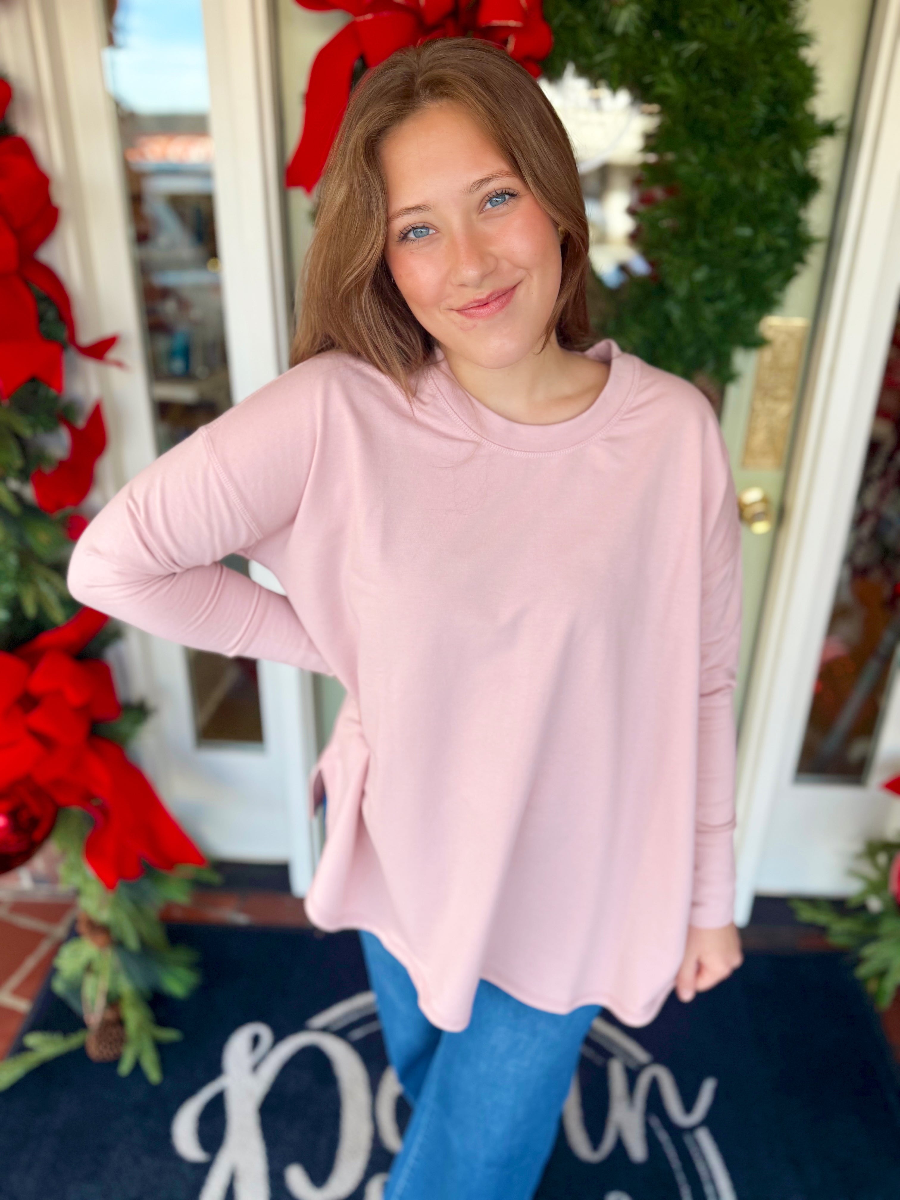 The Libba Hem Top in Blush