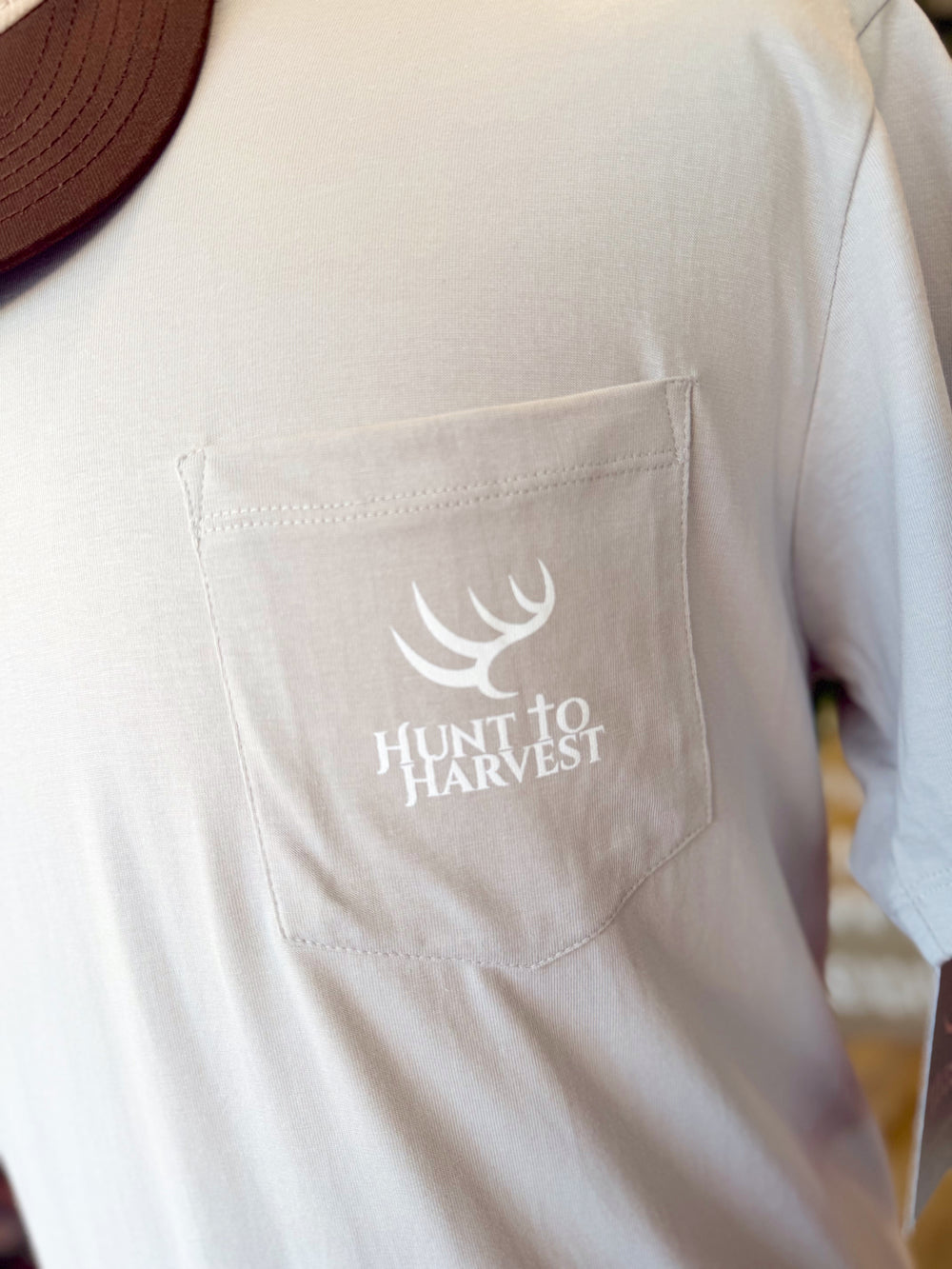 Boykin Tee in Light Grey by Hunt to Harvest