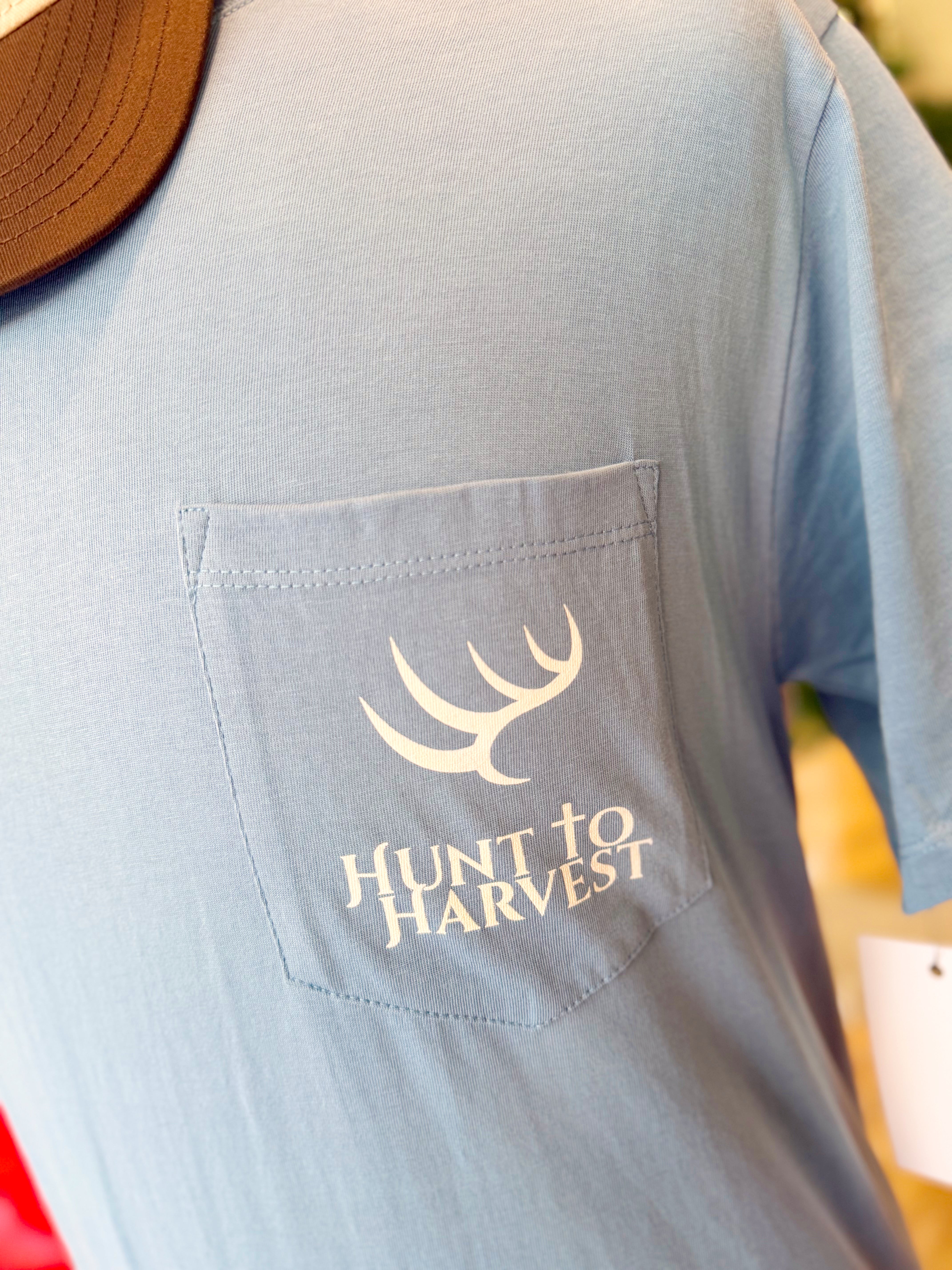 On Point Tee in Blue Mirage by Hunt to Harvest