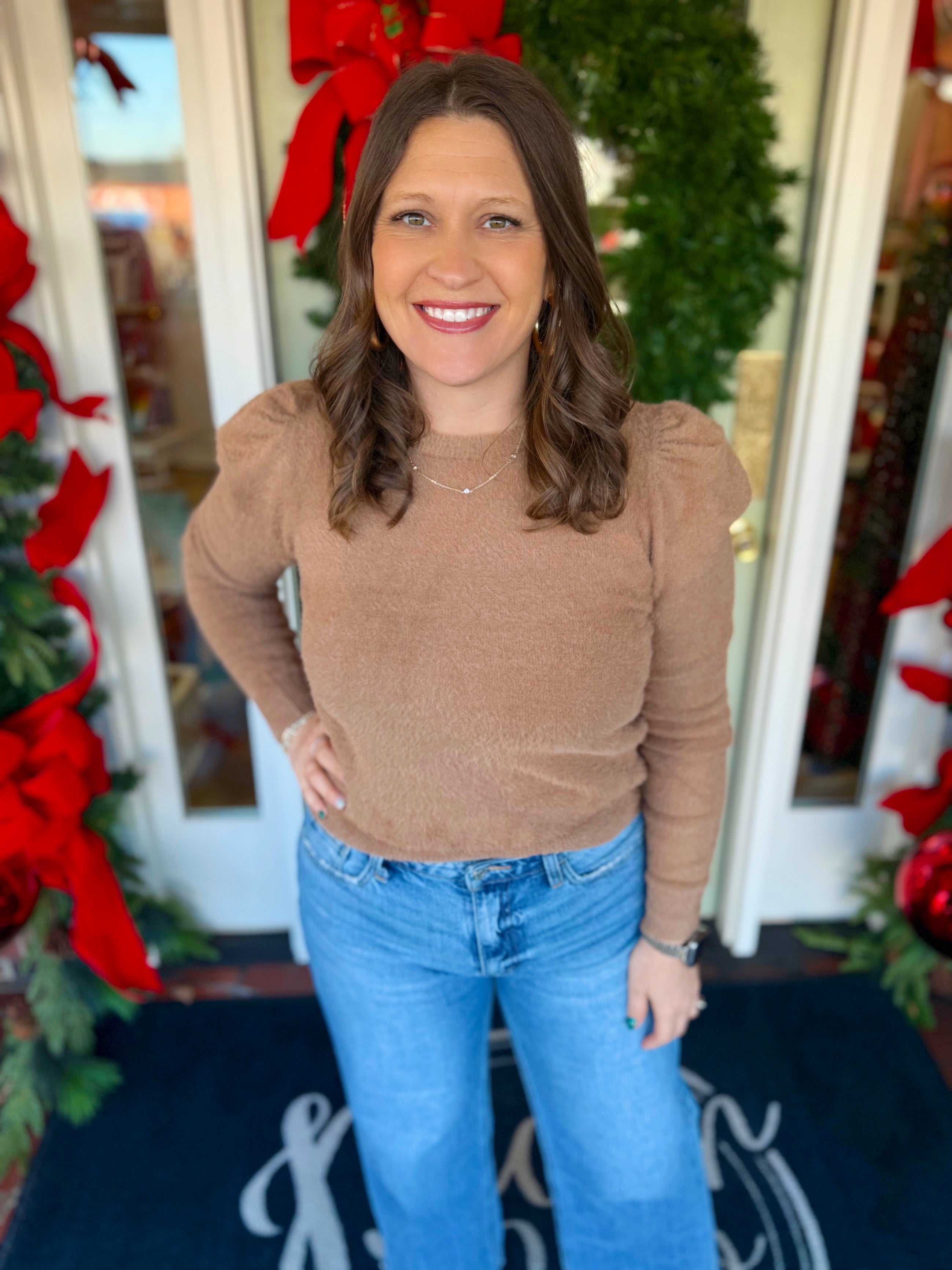 The McKenna Sweater in Beige Taupe