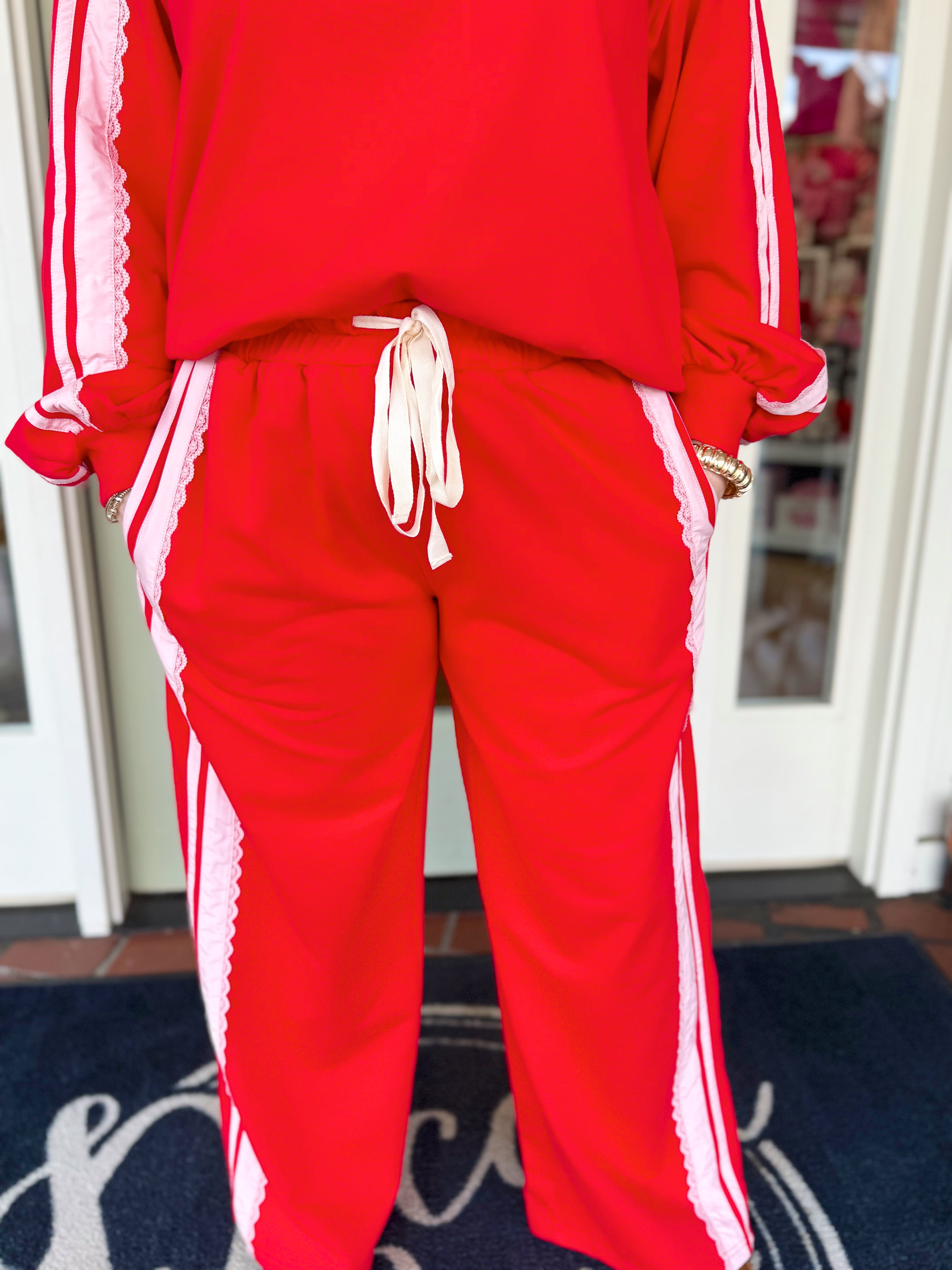 The Brinley Lace Trim Pants