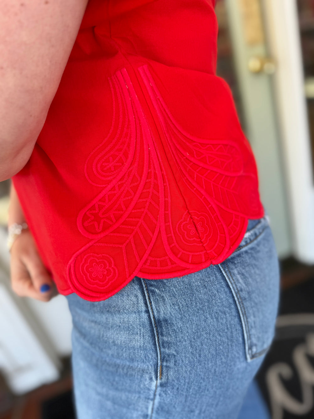The Elsa Top in Red
