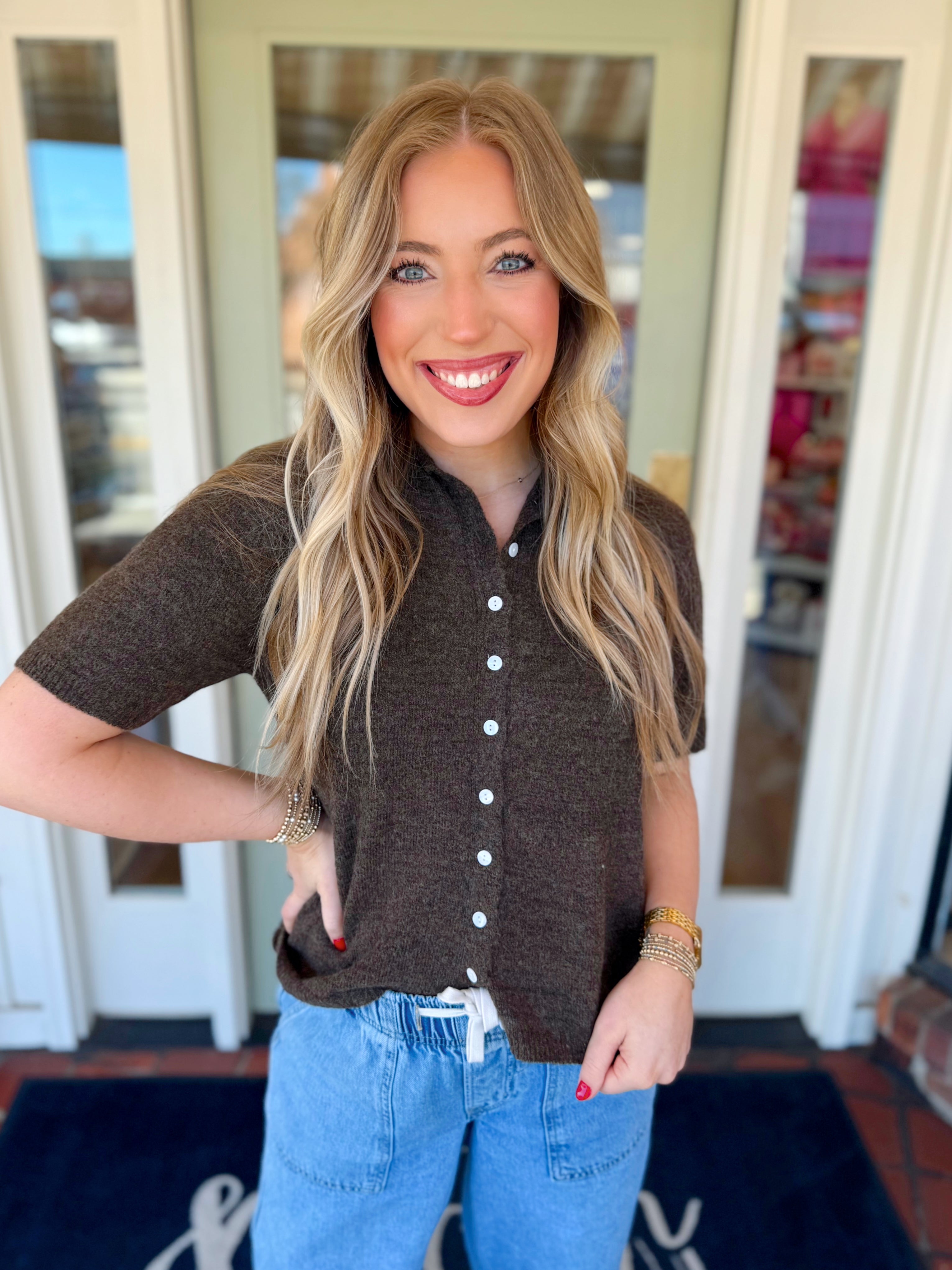 The Missy Top in Brown