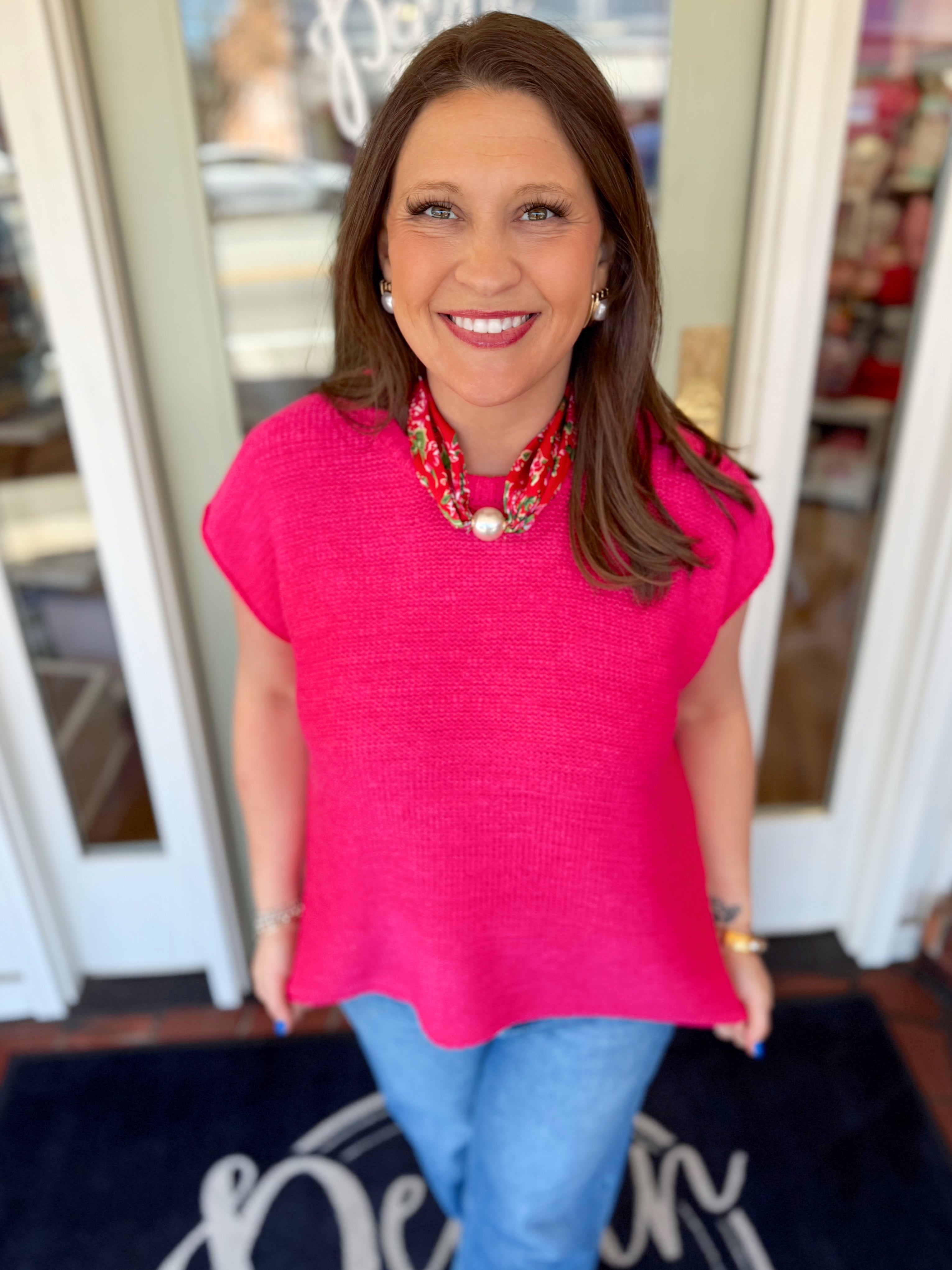 The KT Top in Hot Pink