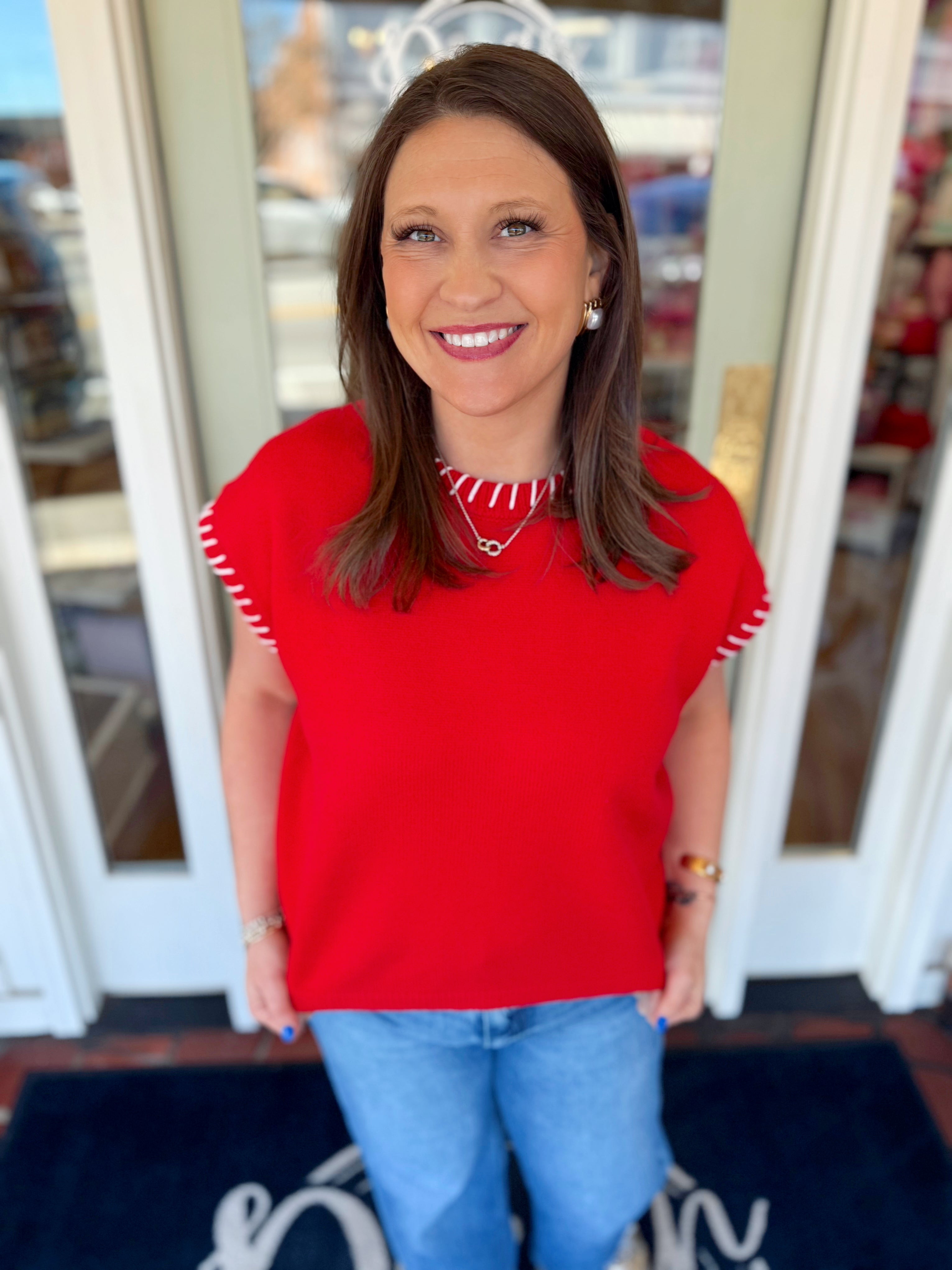 The Della Top in Red