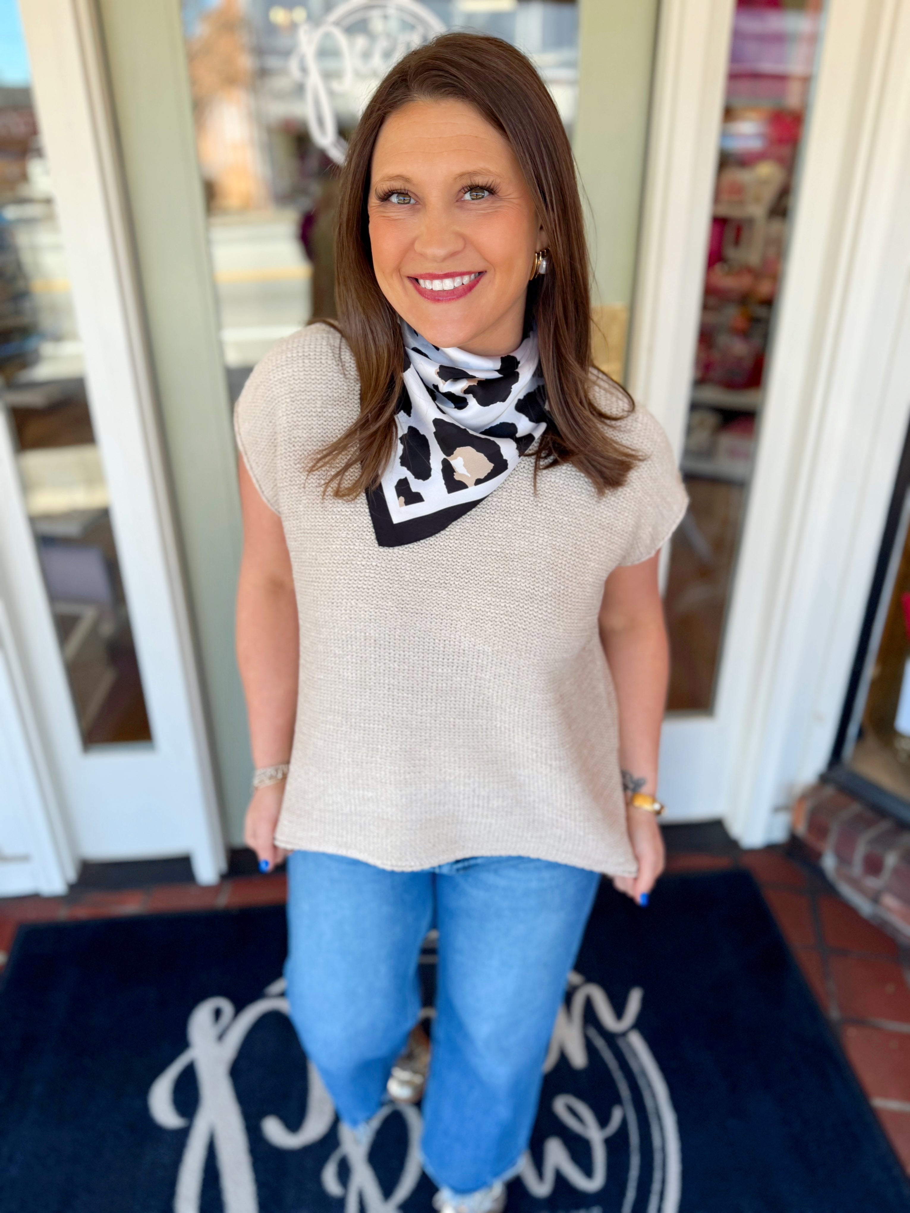 The KT Top in Sand Beige