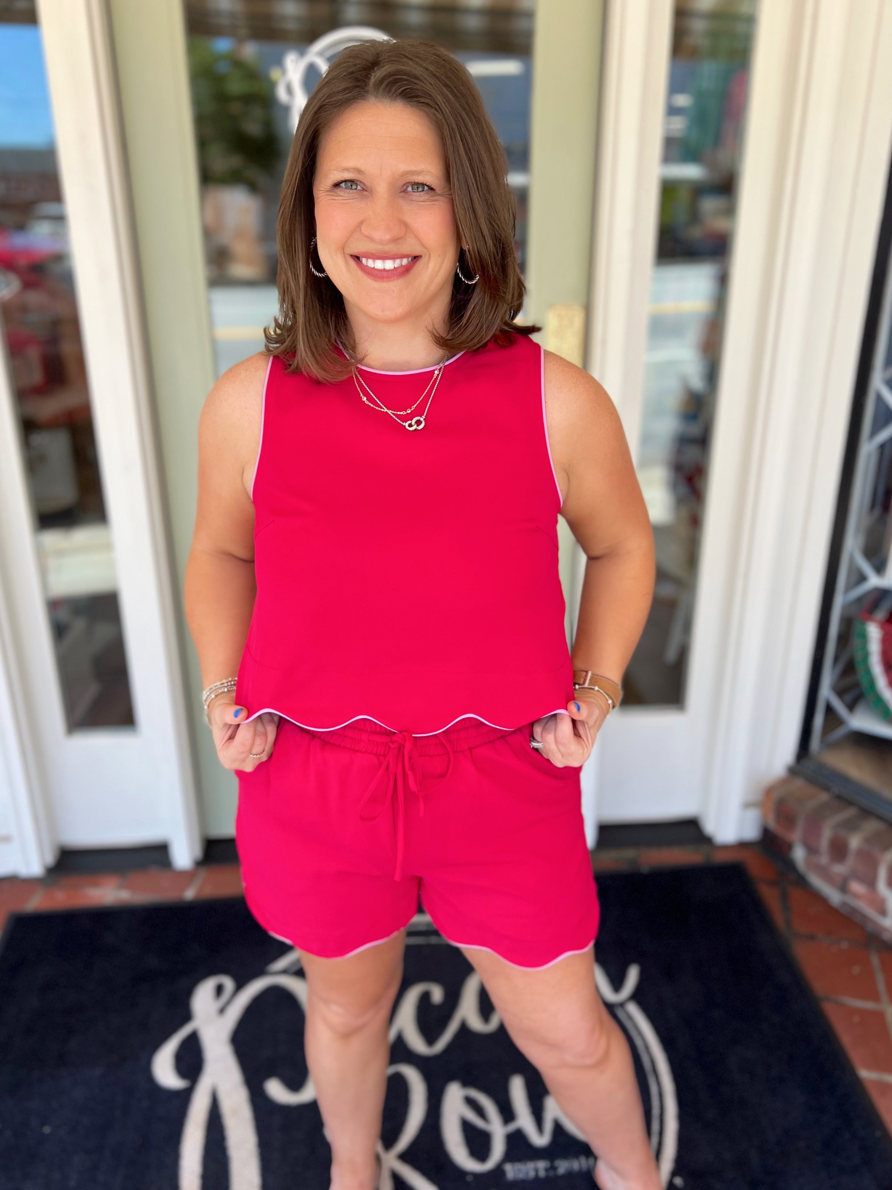 The Scarlett Top in Fuchsia