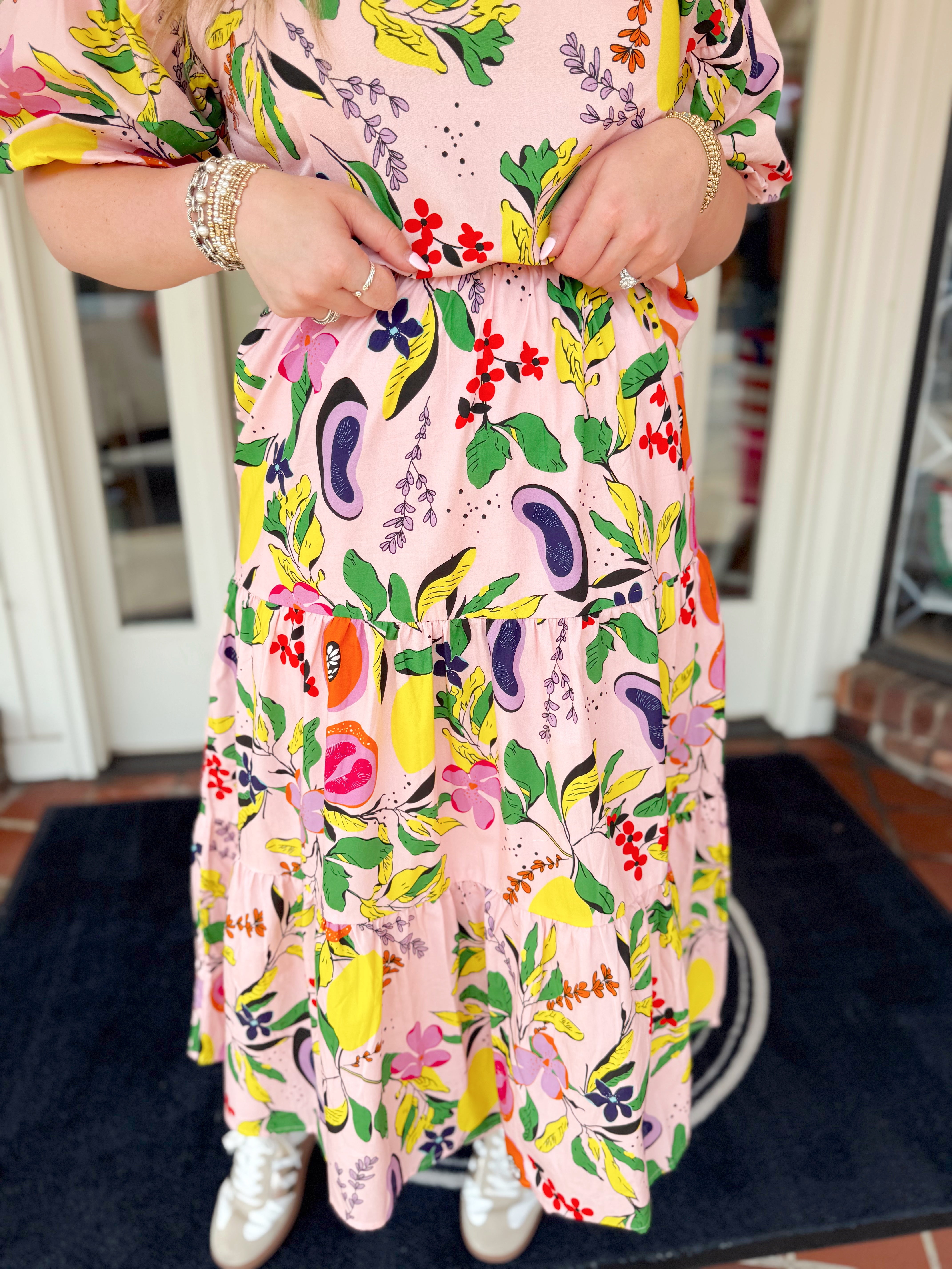 The Karleigh Abstract Printed Skirt