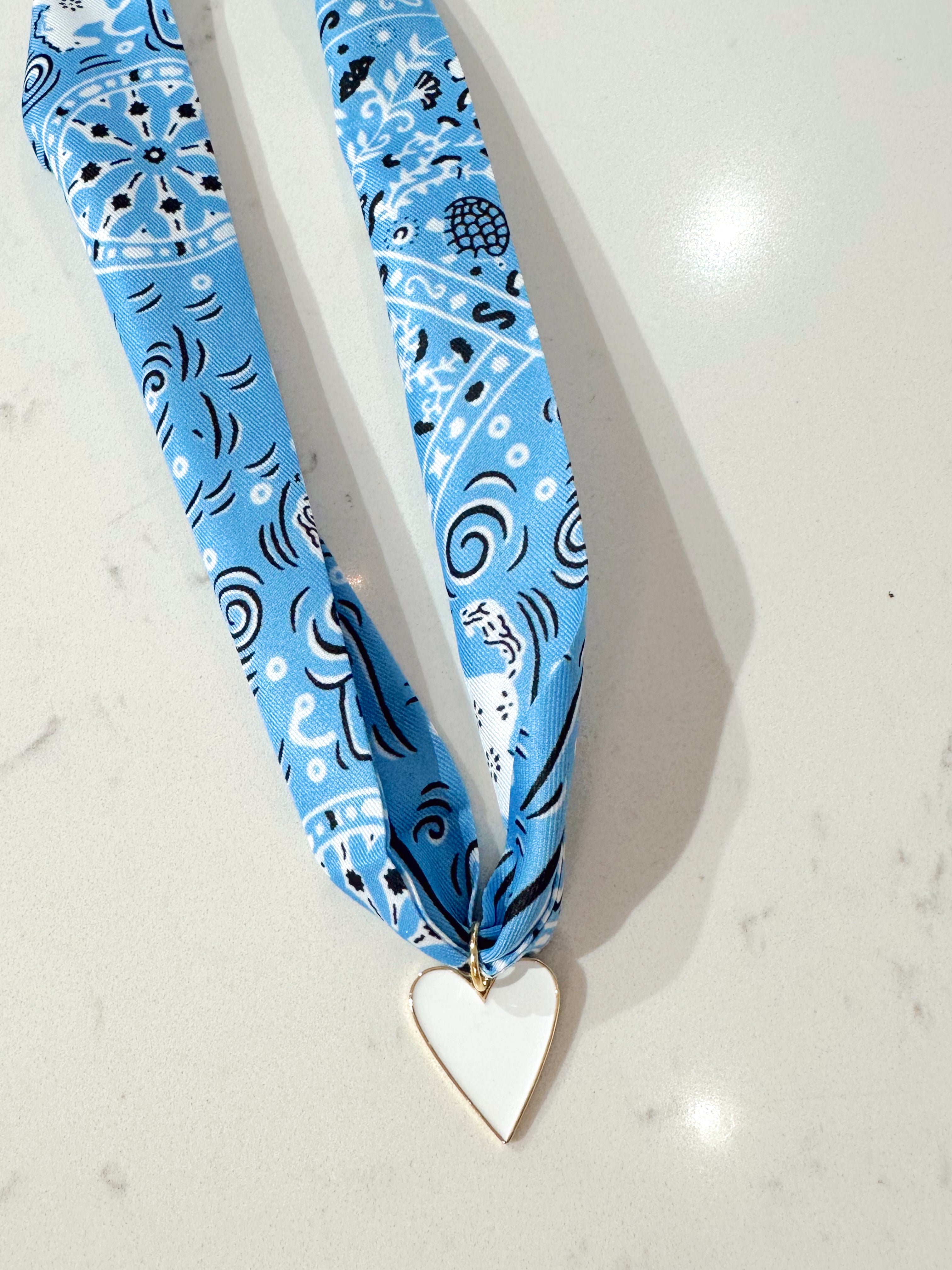 Blue West Scarf Necklace By Hart Design