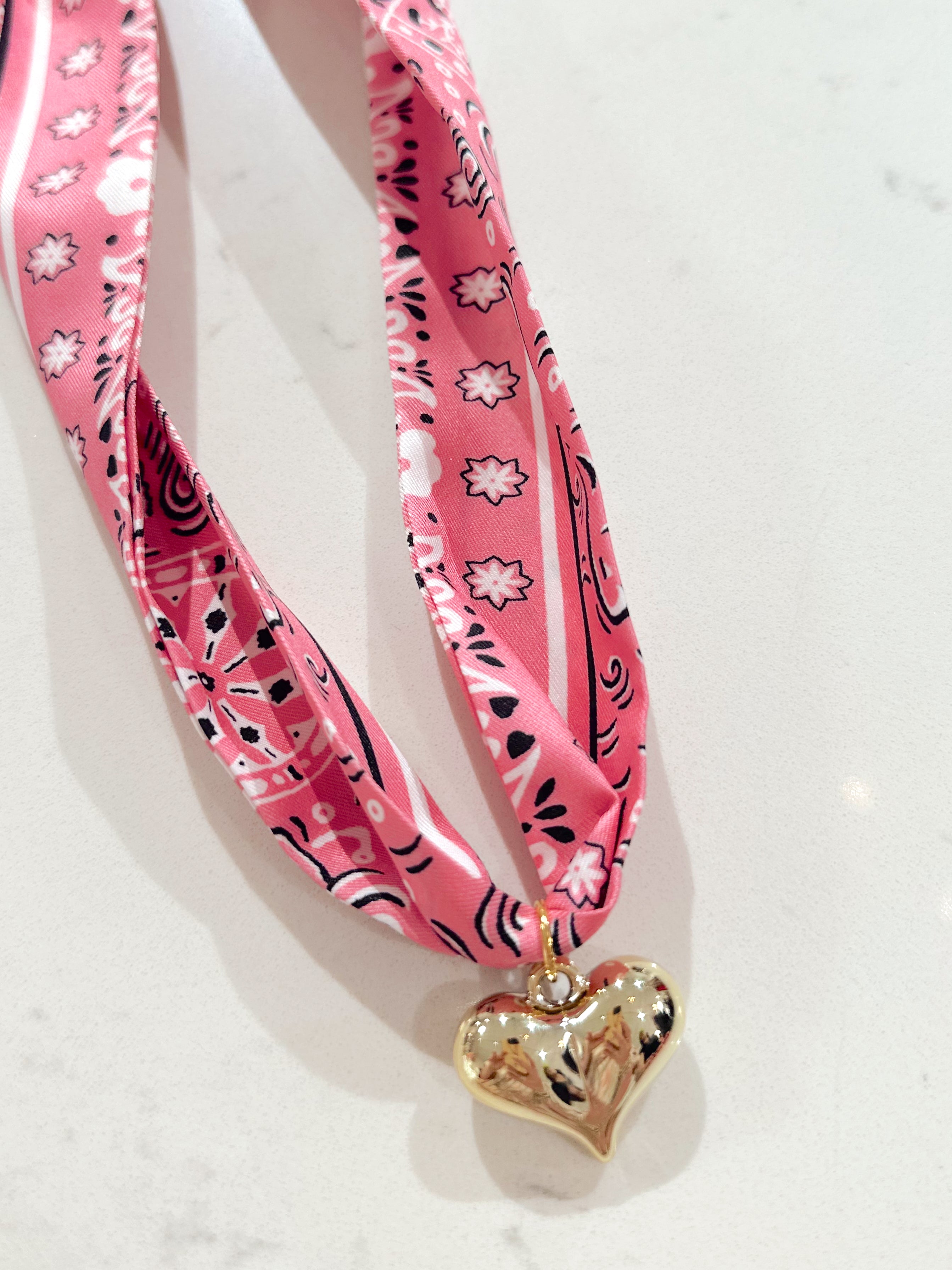 Pink West Scarf Necklace By Hart Designs