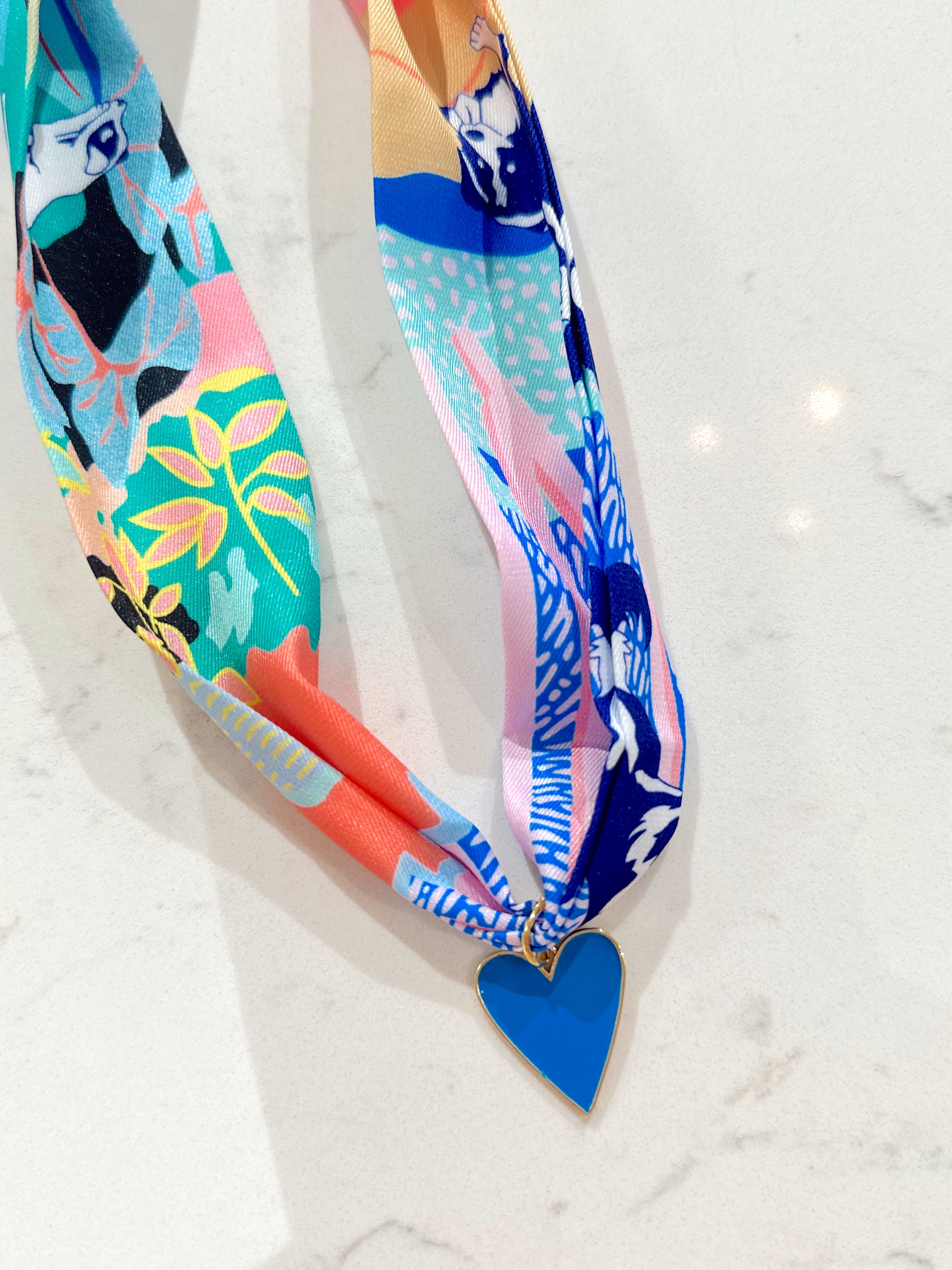 The Blue Collie Scarf Necklace By Hart Designs