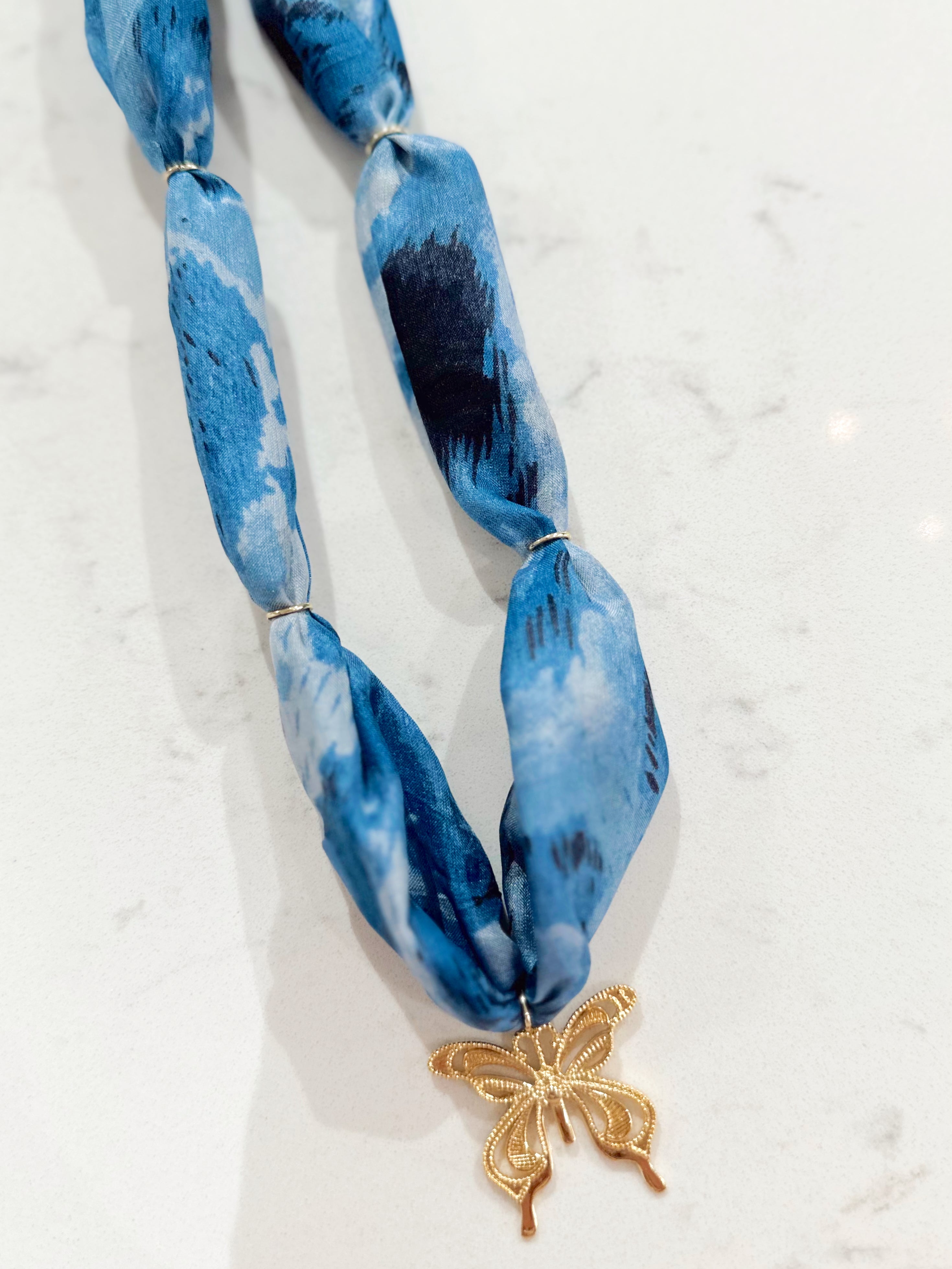 Butterfly Scarf Necklace By Hart Designs