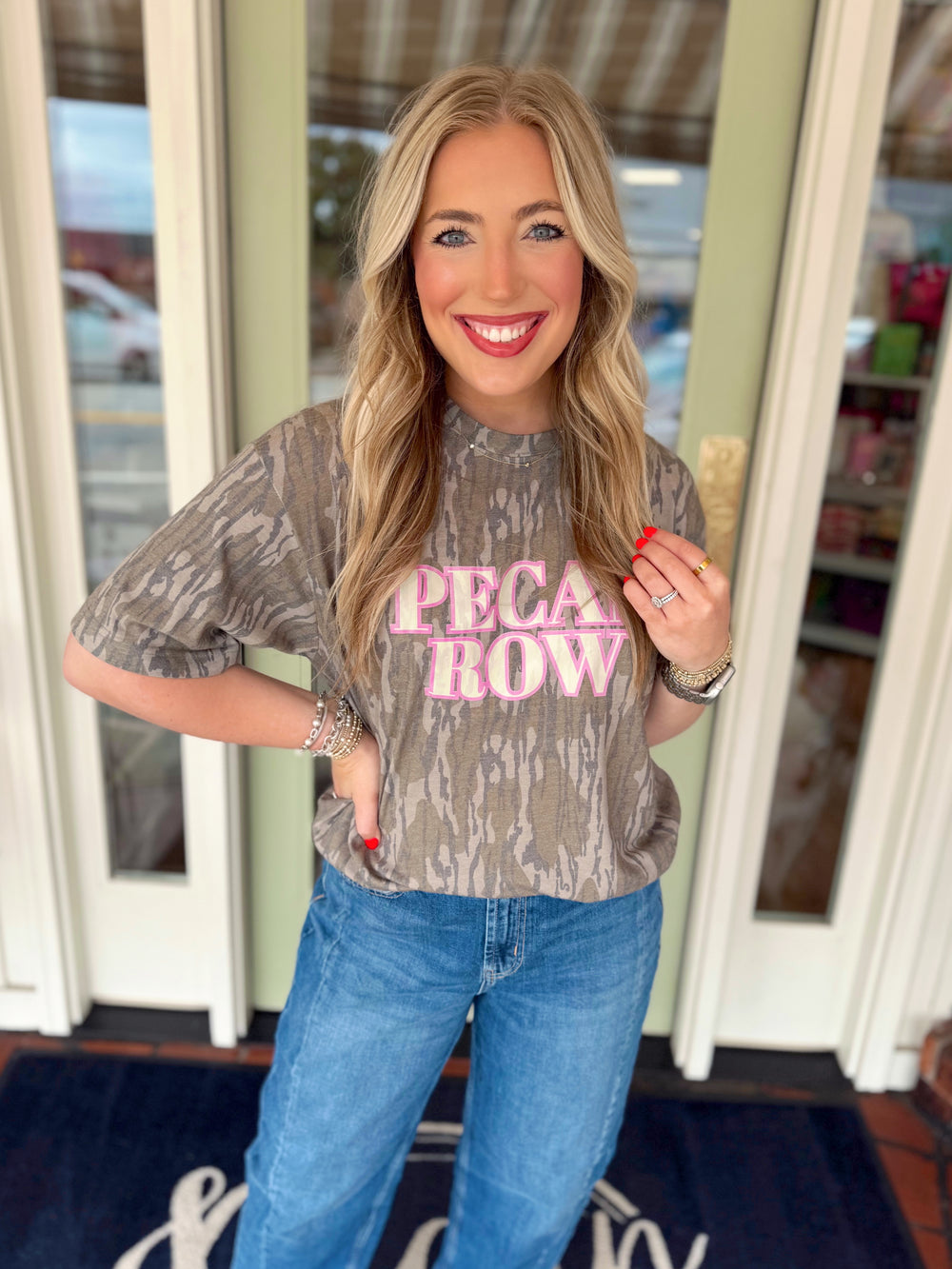 Camo Pecan Row Tee