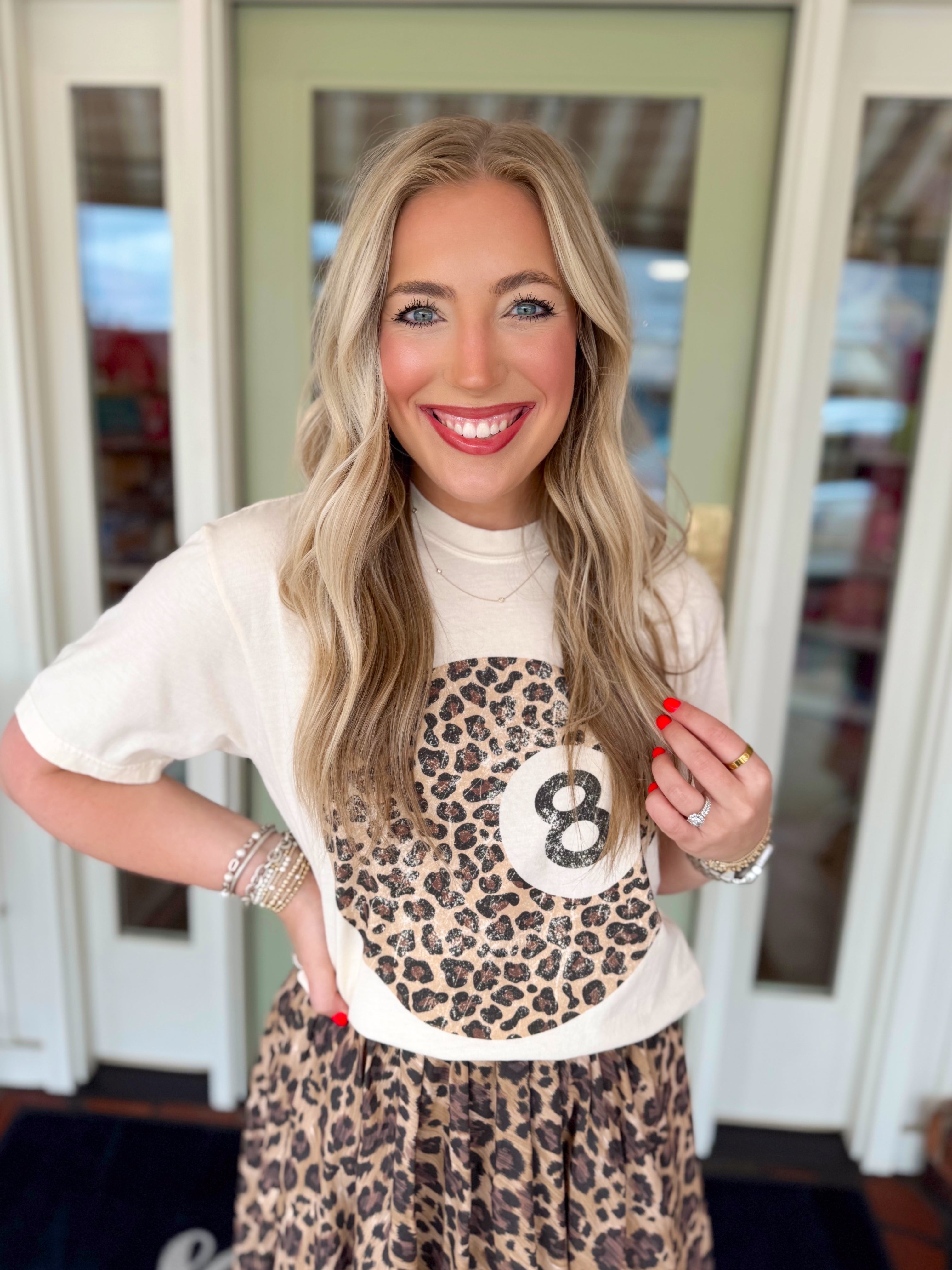 Animal Print 8 Ball Tee