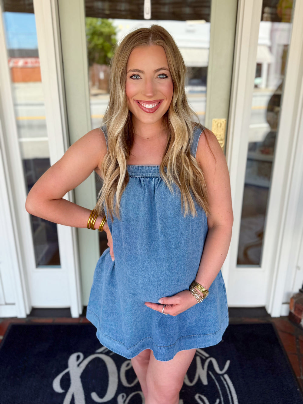The Taylor Denim Flare Dress