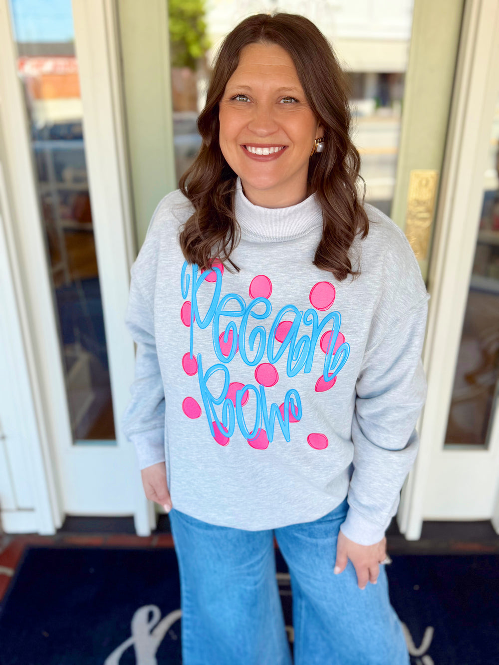 Pecan Row Mock Neck Sweatshirt