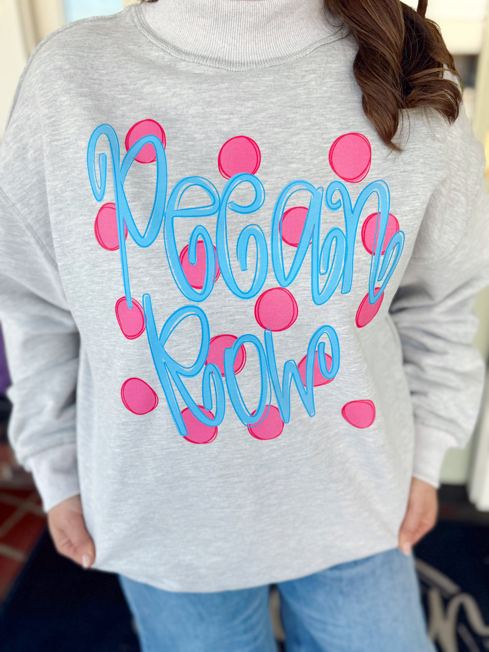 Pecan Row Mock Neck Sweatshirt