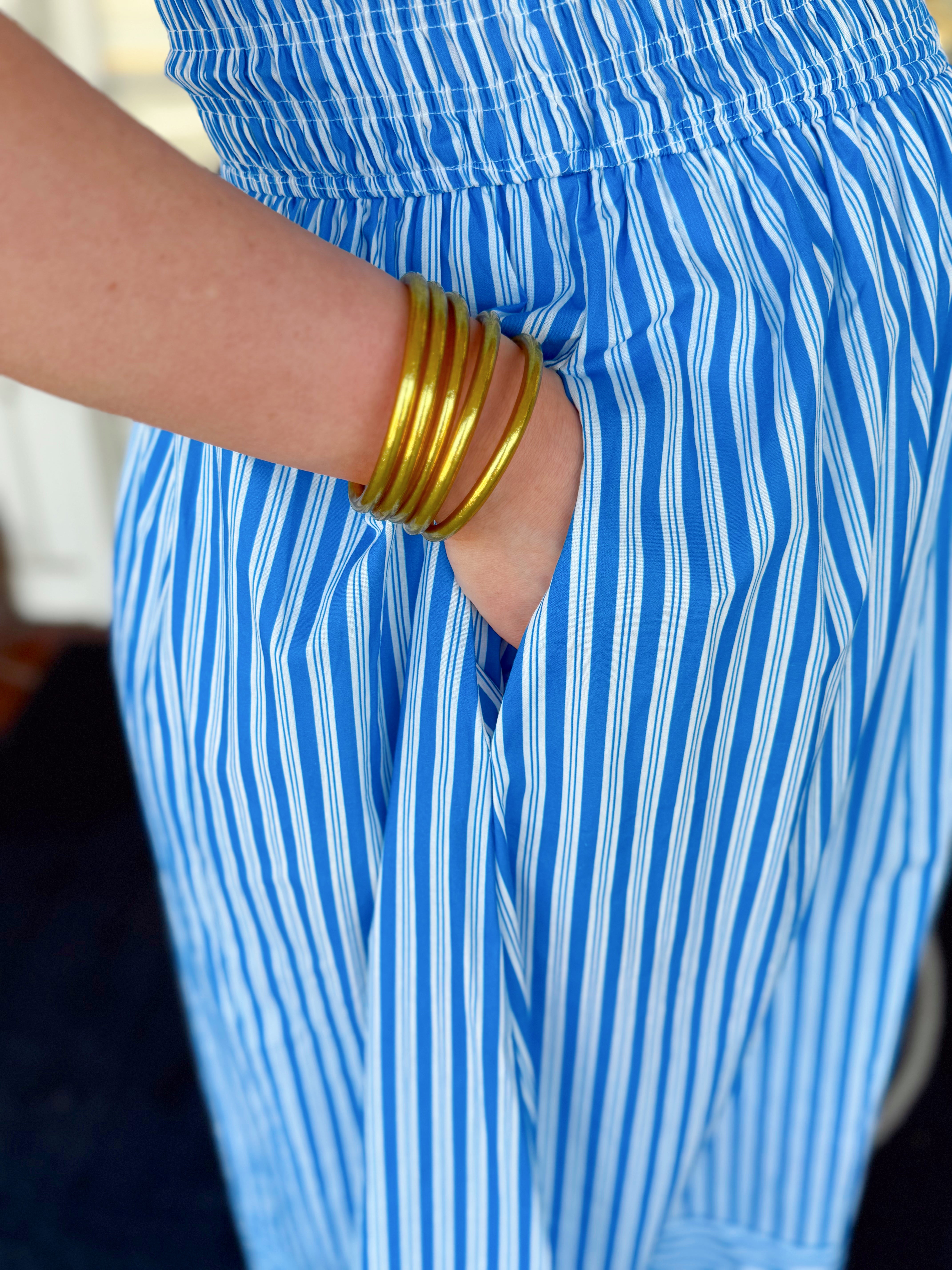 The Brooklin Striped Midi Dress