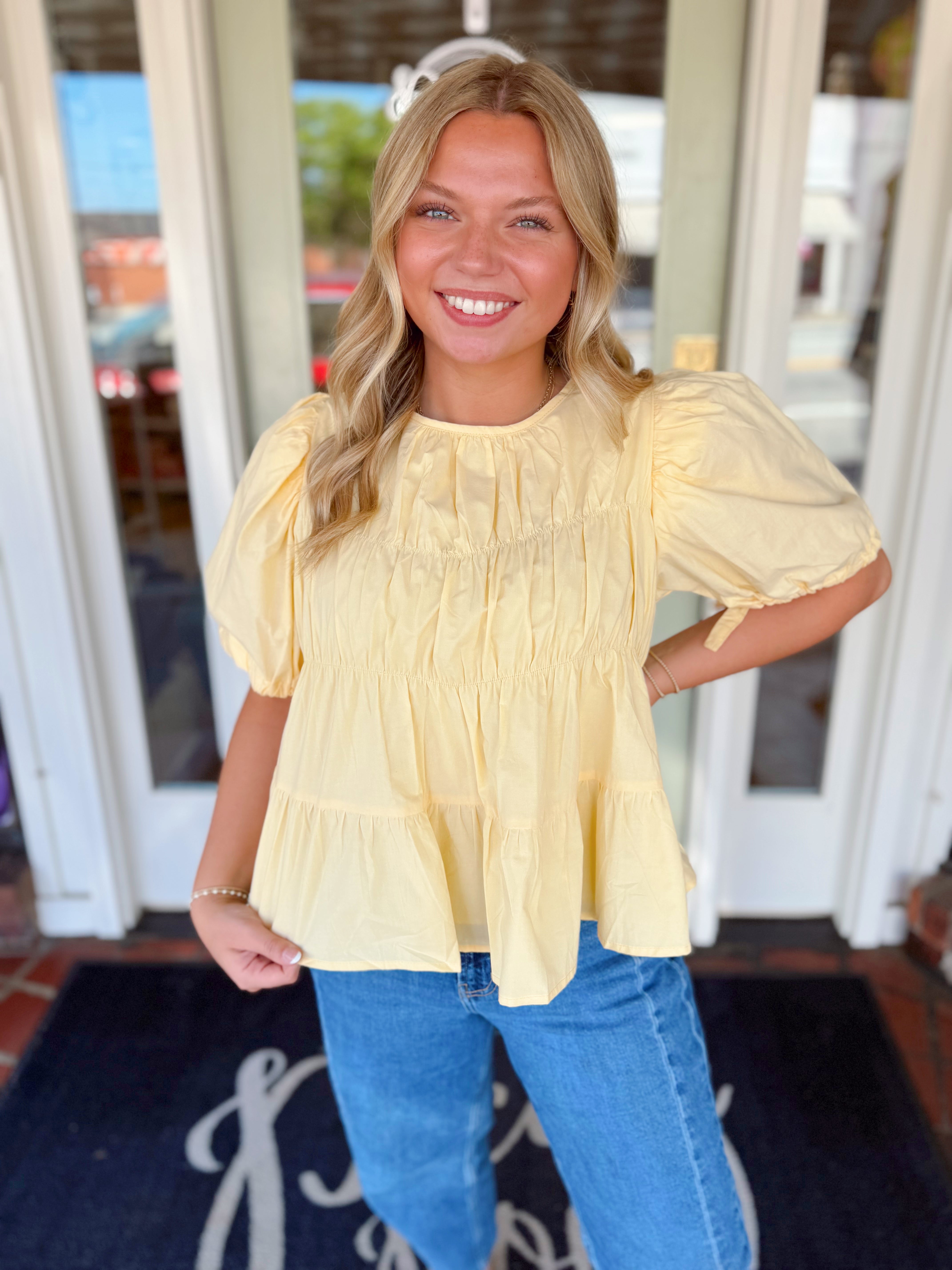 The Dannie Tiered Short Sleeve Top