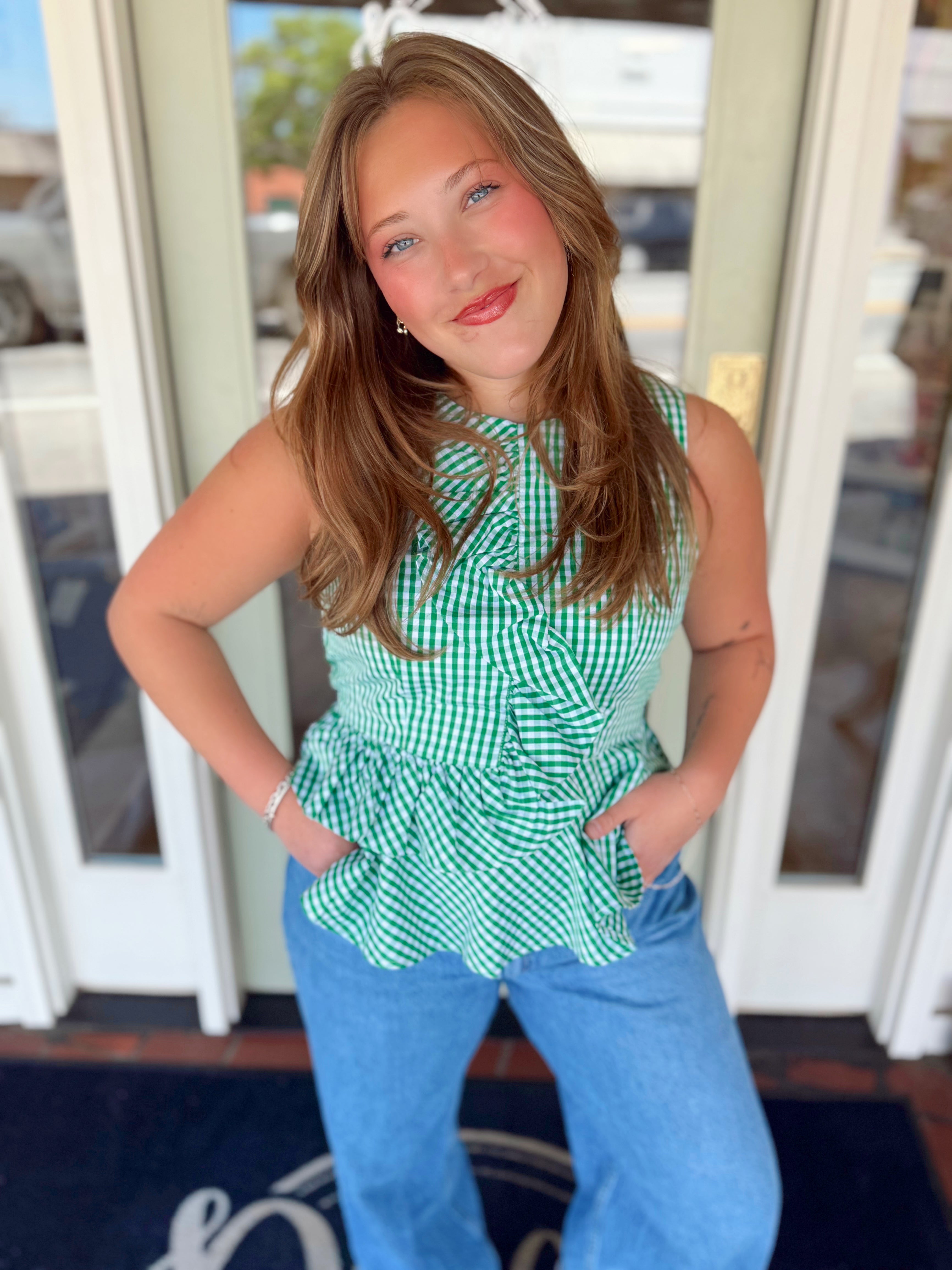 The Kelly Gingham Top