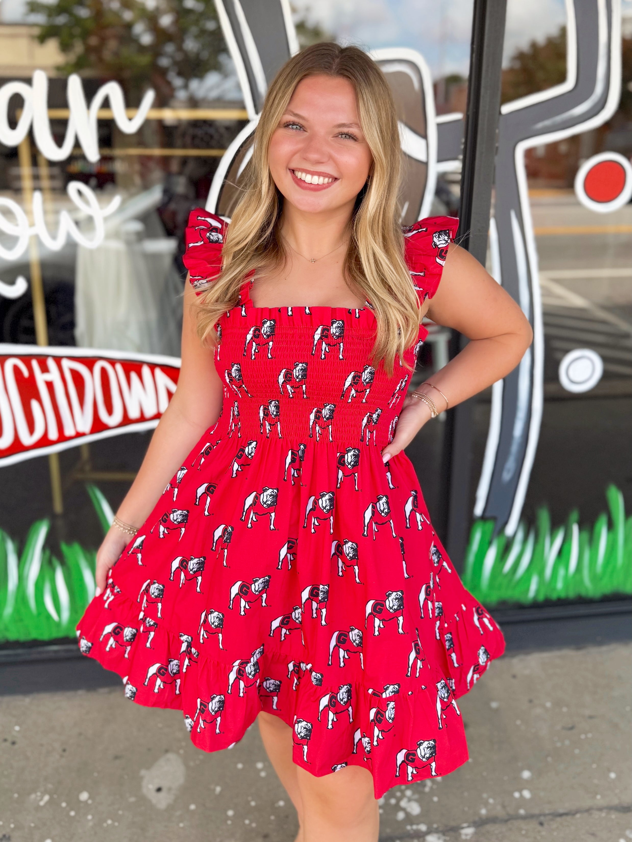 The Georgia Poplin Smocked Dress