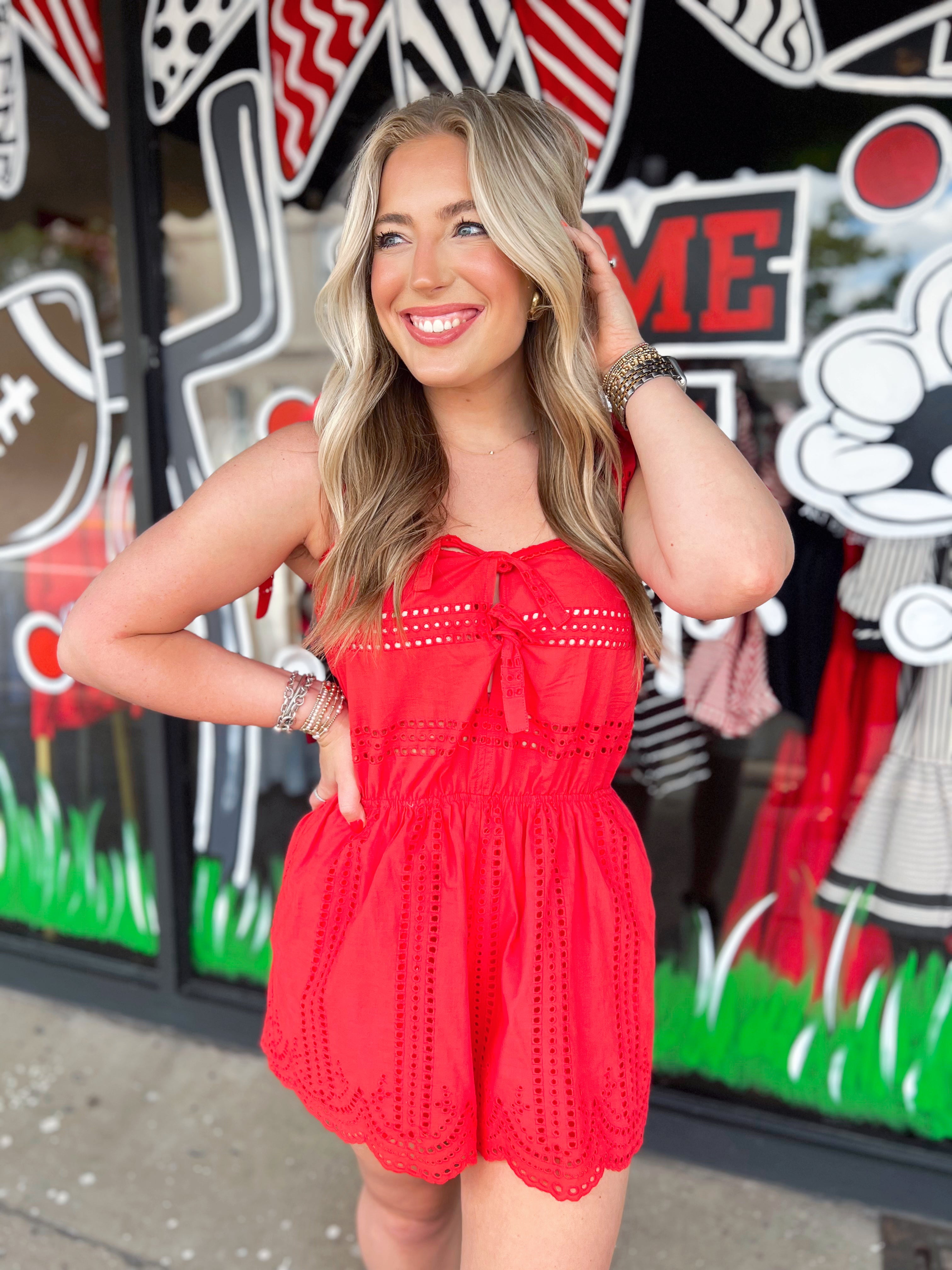 The Poppie Front Tie Romper