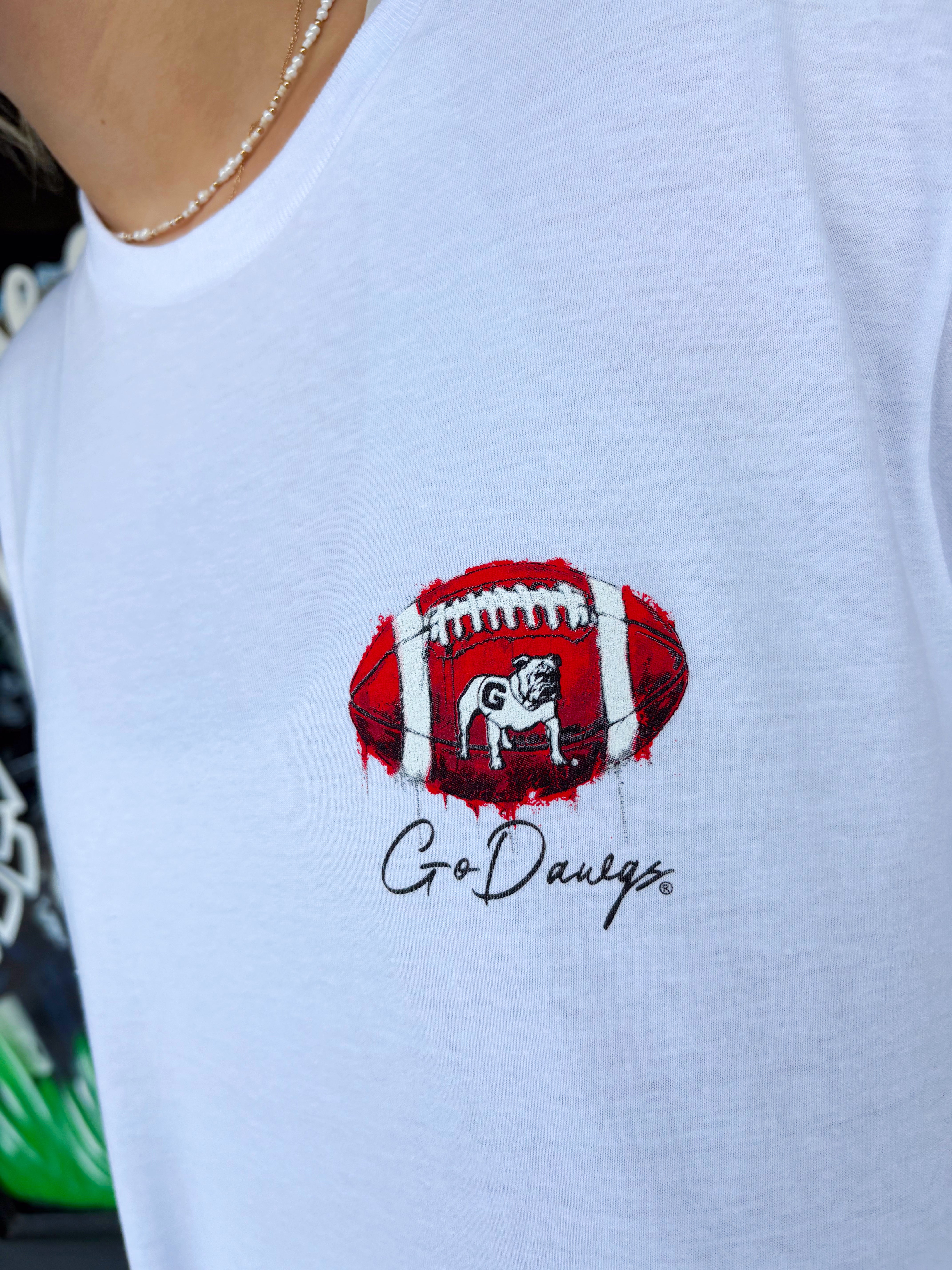 UGA Drippy Football Tee
