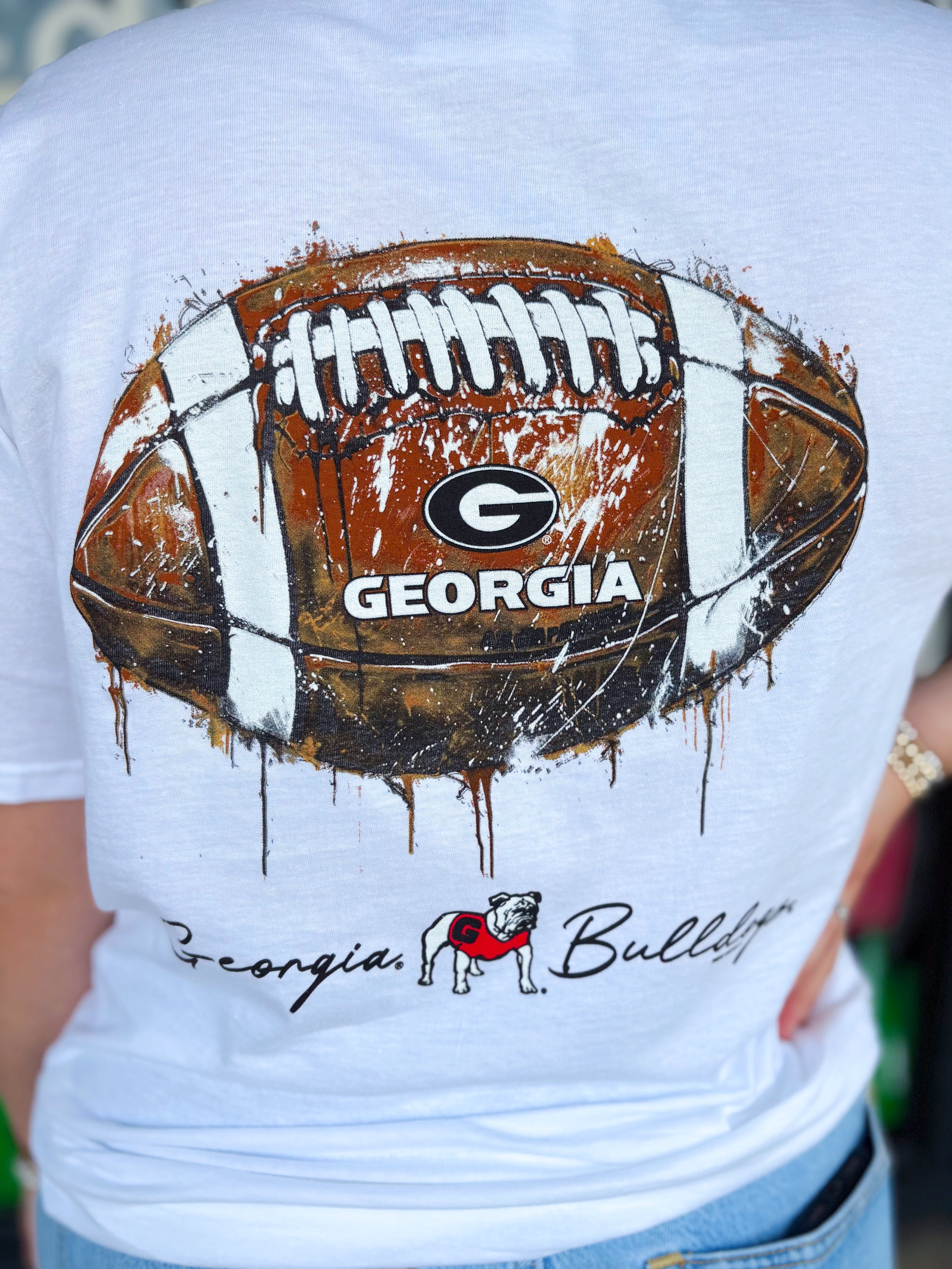 UGA Drippy Football Tee