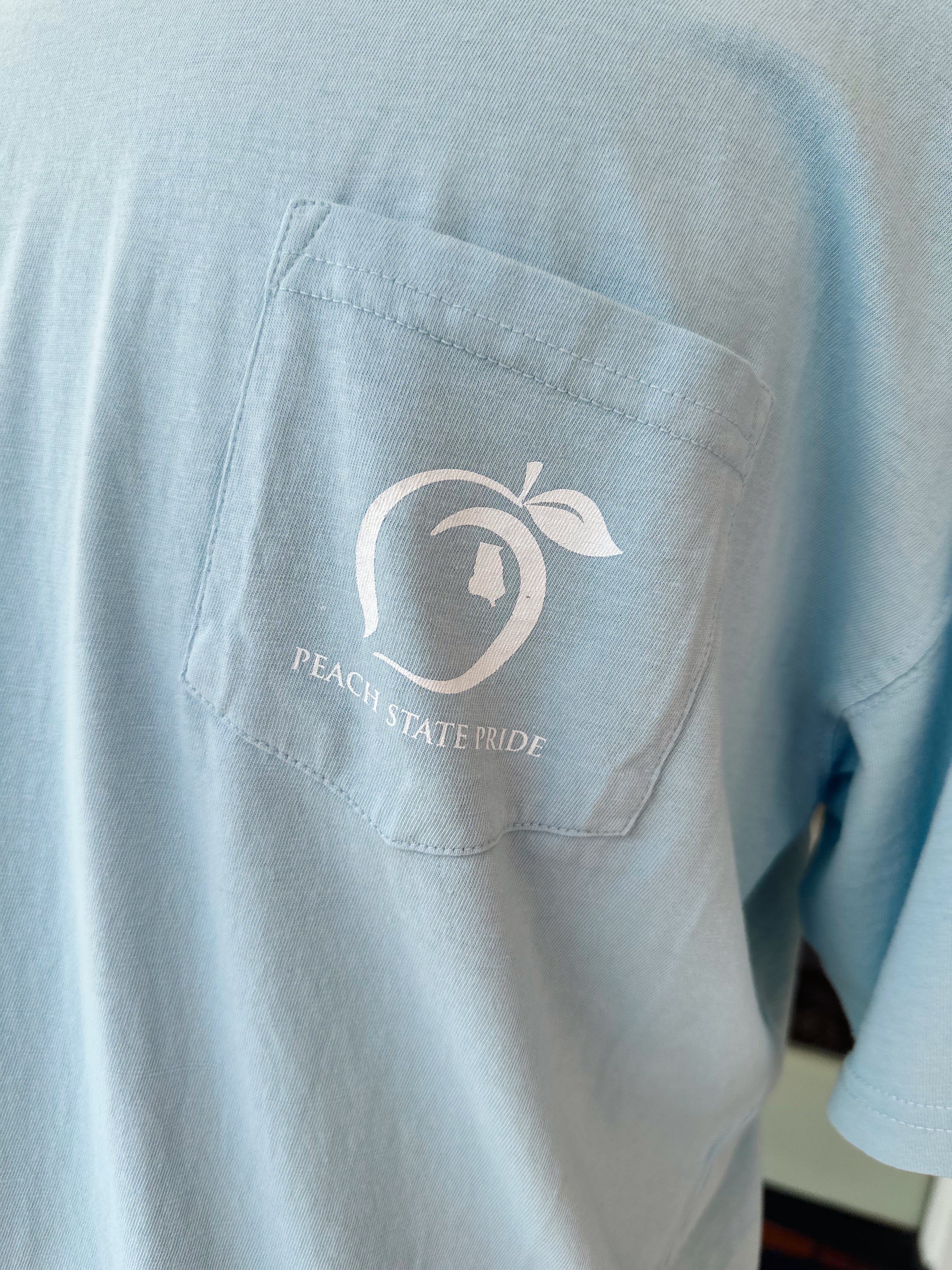 Logo Georgia Tee in Blue by Peach State Pride